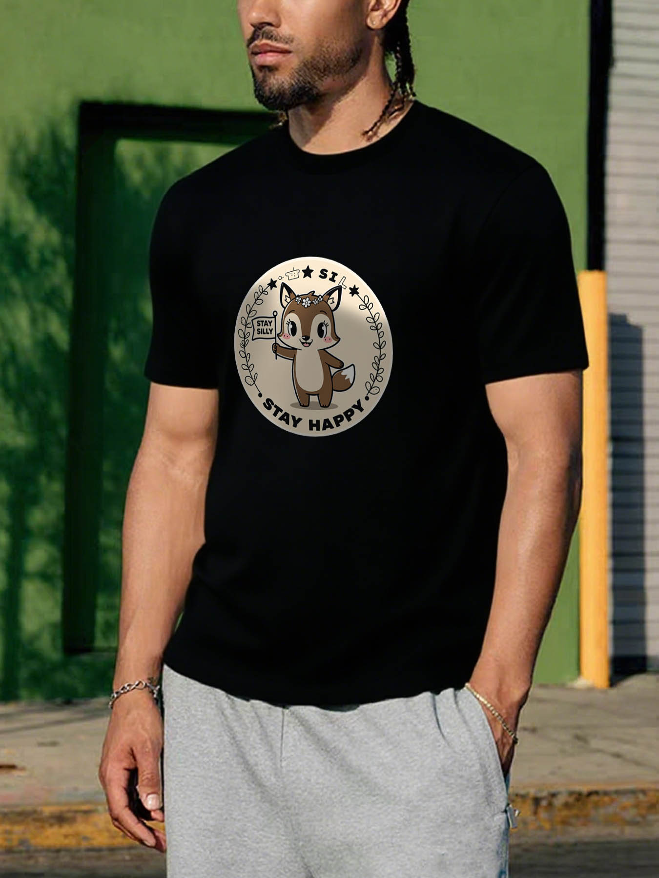 RTTMALL Caribbean Island Beach Printed Casual Cotton T-Shirts for Men Summer Vacation Wear