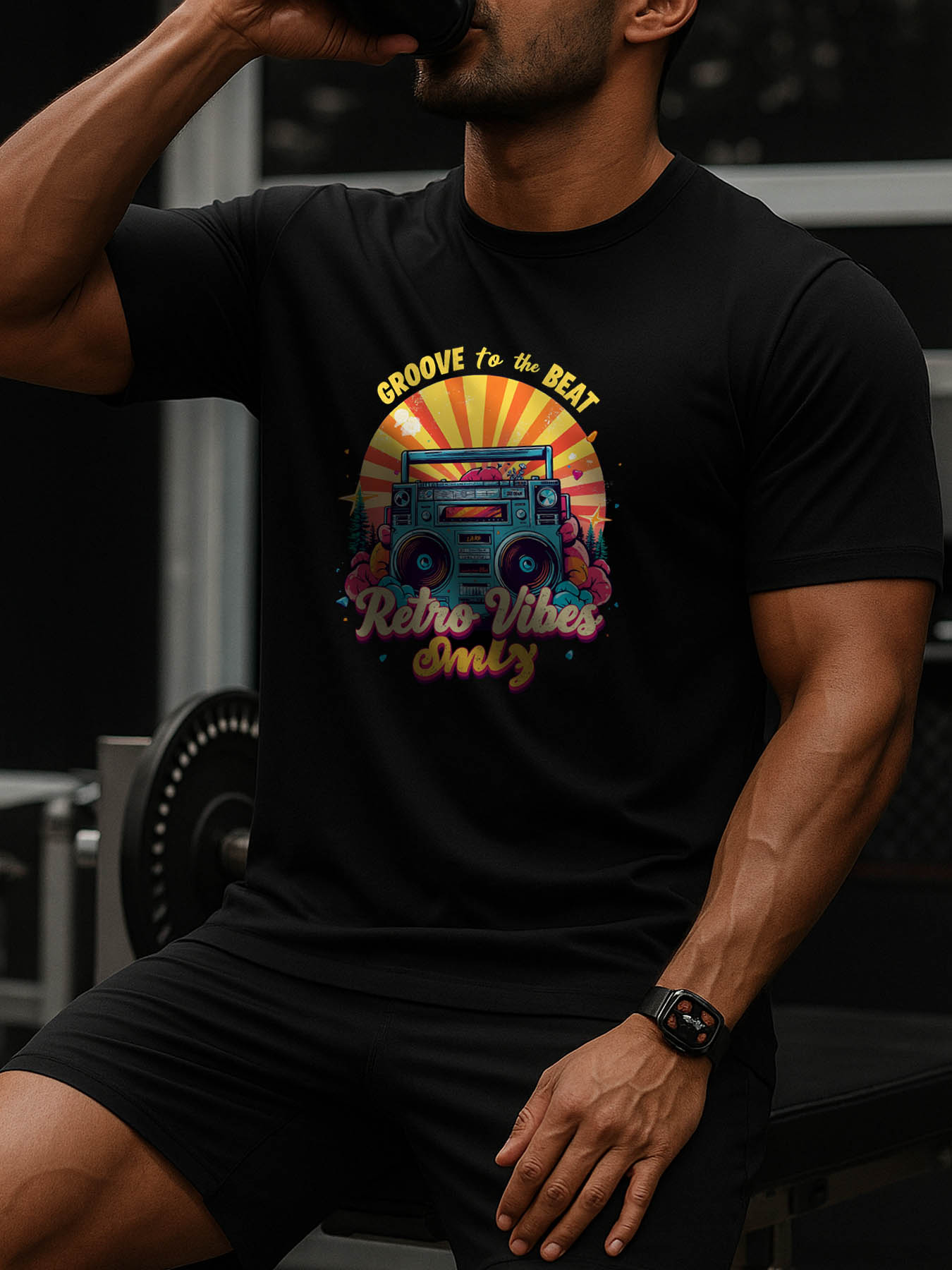 Men's 100% Cotton RTTMALL Printed T-Shirts, Casual Summer Beach Caribbean Island Short Sleeve Tees