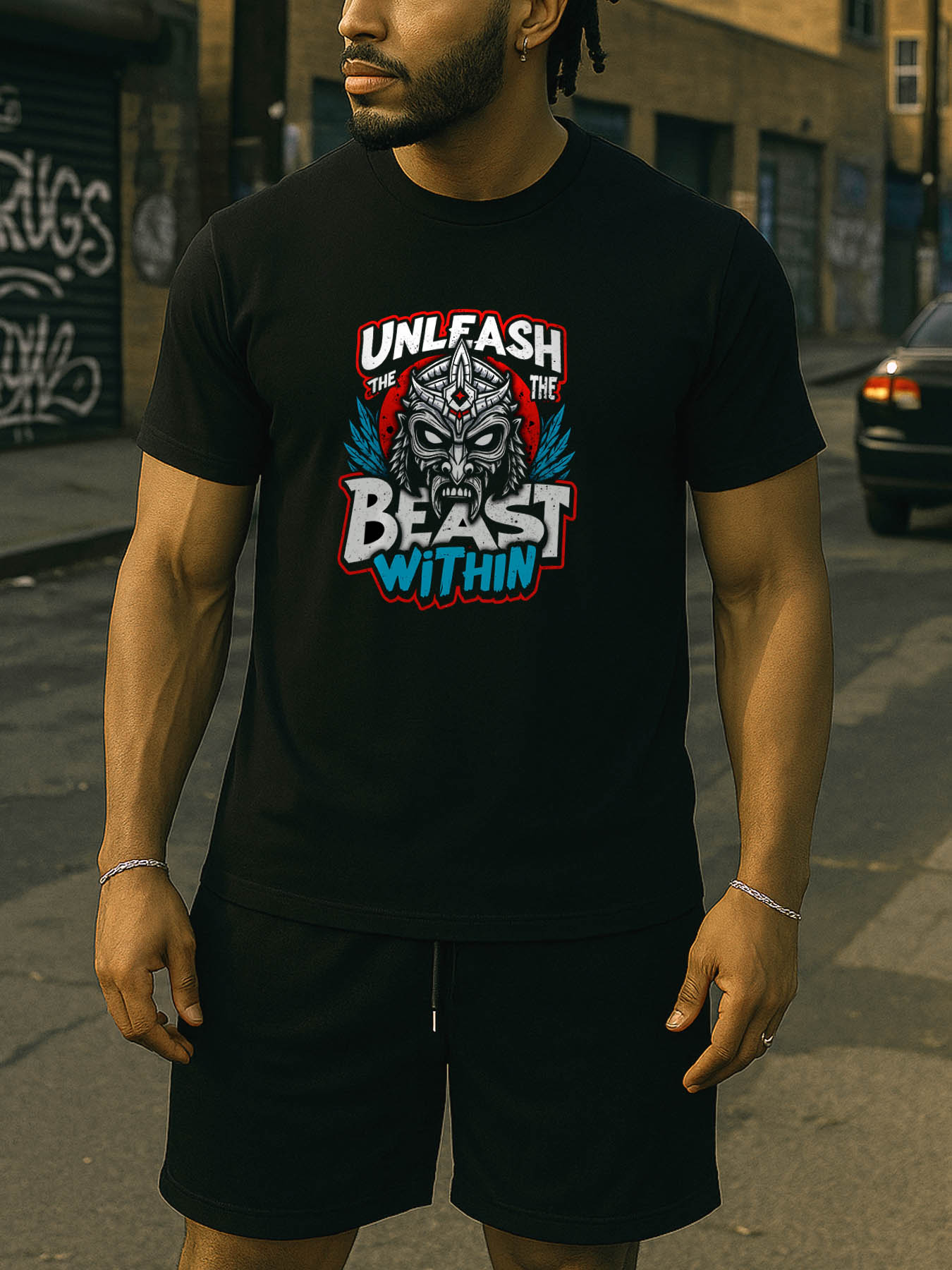 Men's 100% Cotton RTTMALL Printed T-Shirts, Casual Beach Island Caribbean Summer Comfortable Tees