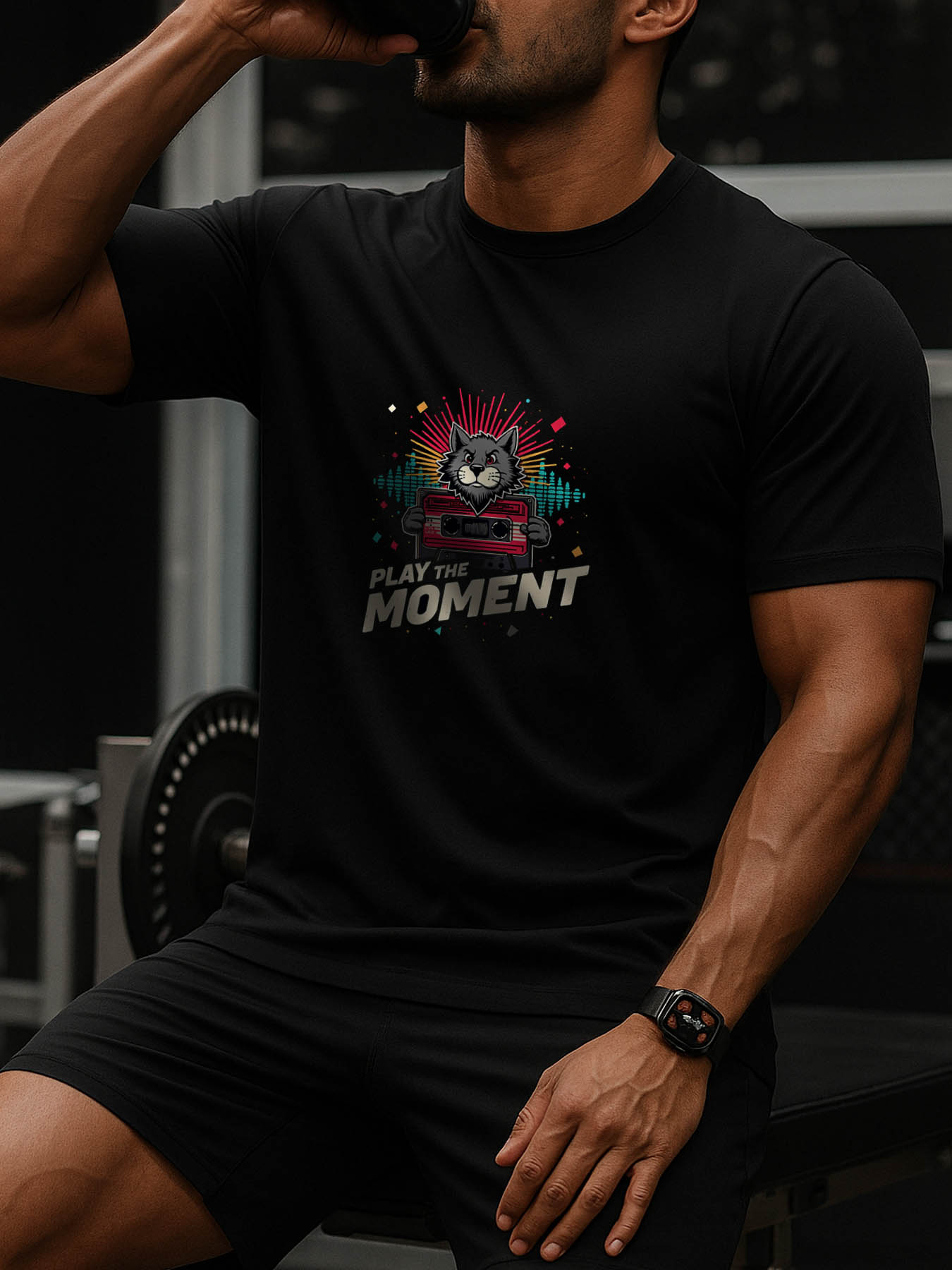 RTTMALL Caribbean Island Beach Casual Summer Printed Graphic Cotton Regular Fit Micro-Elastic Men's T-Shirt