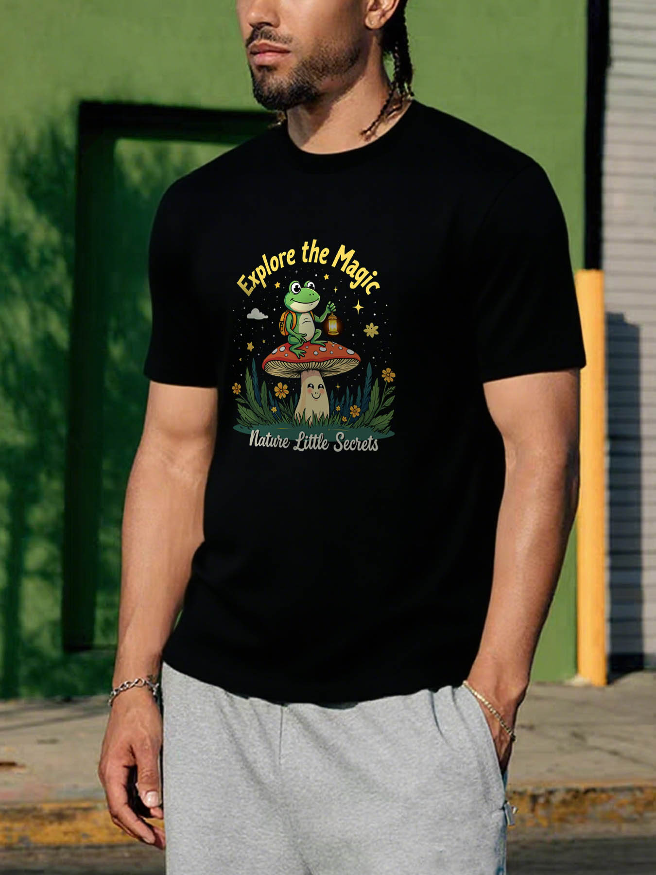 RTTMALL Caribbean Island Beach Casual Printed 100% Cotton Summer T-Shirts for Men