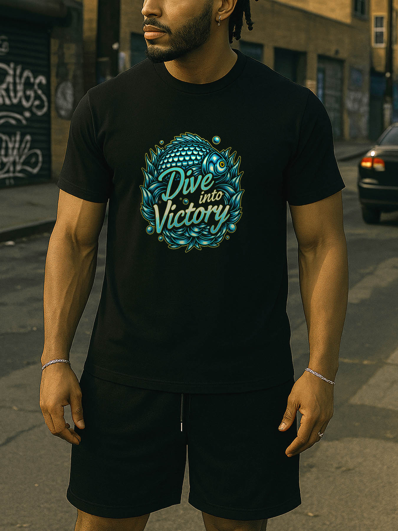 RTTMALL Caribbean Island Beach Printed Casual Cotton T-Shirts for Summer Vacation Wear