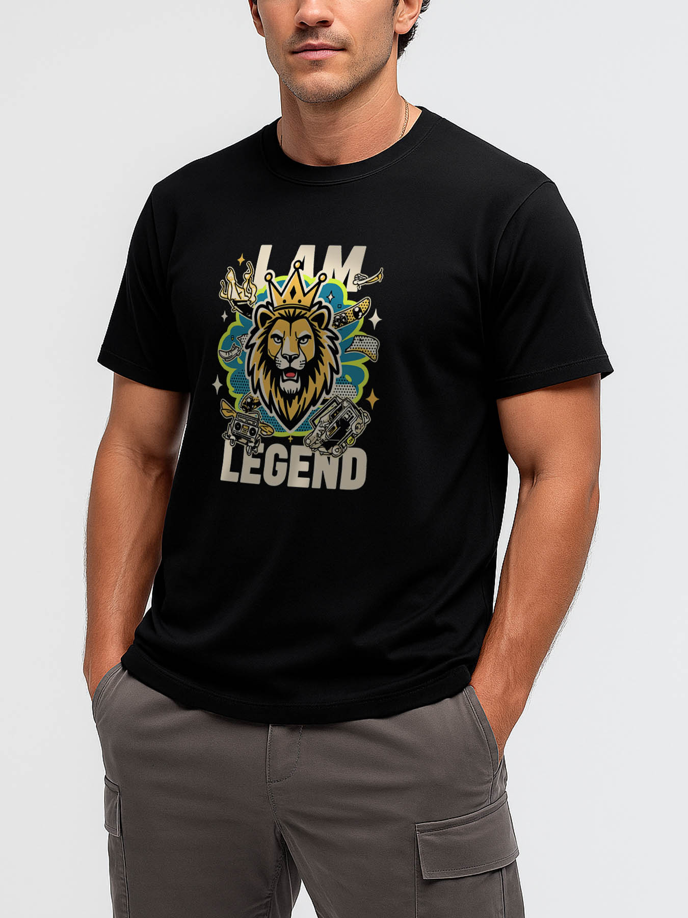 RTTMALL Caribbean Beach Printed Cotton Casual Summer T-Shirt for Men