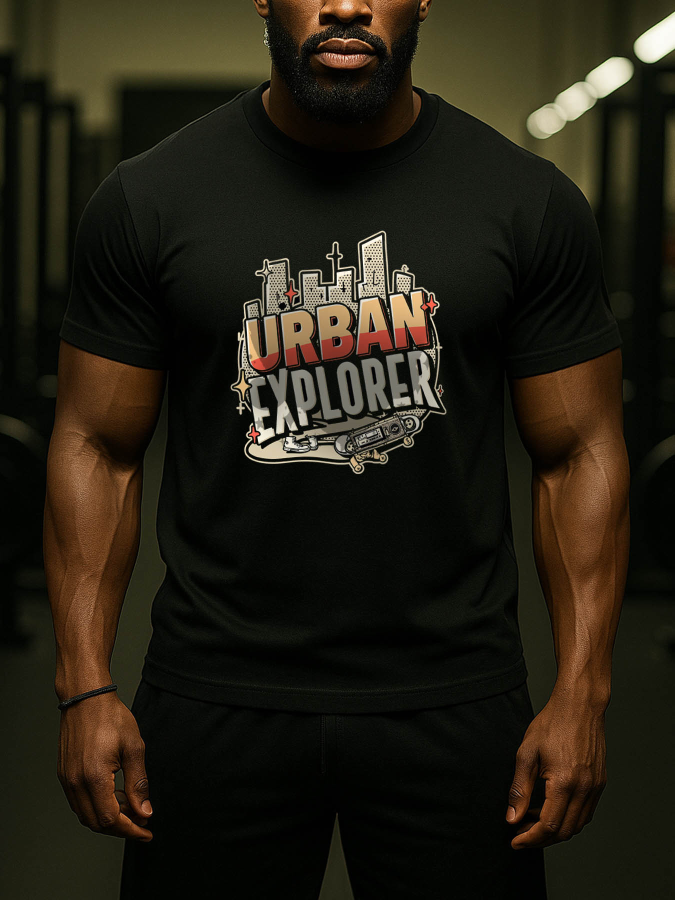 RTTMALL Caribbean Vacation Printed Cotton T-Shirt for Men with Beach Island Summer Casual Design