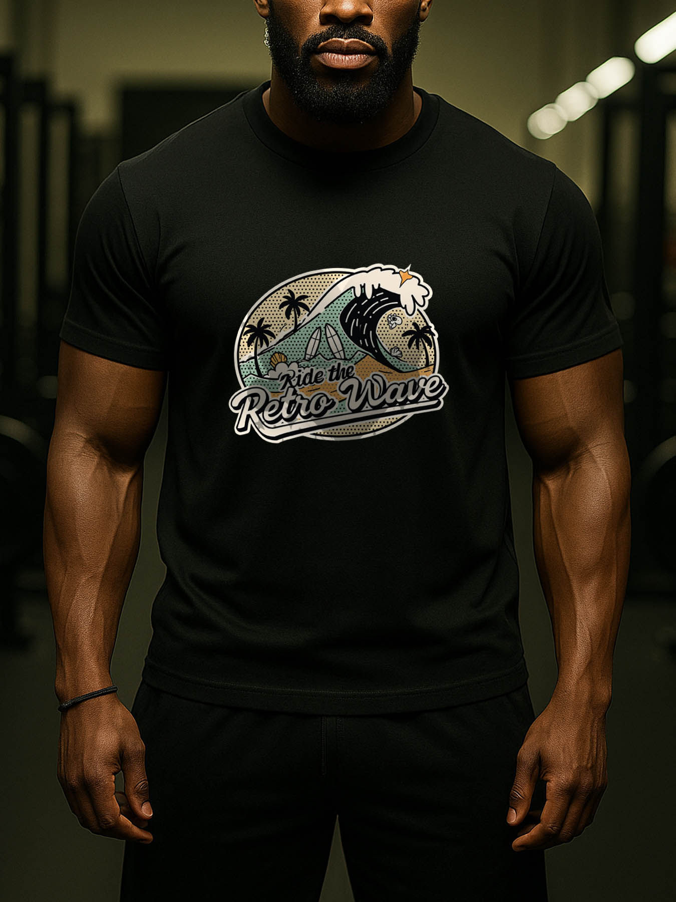 Men's 100% Cotton Casual RTTMALL Printed T-Shirts, Beach Island Caribbean Summer Graphic Tees
