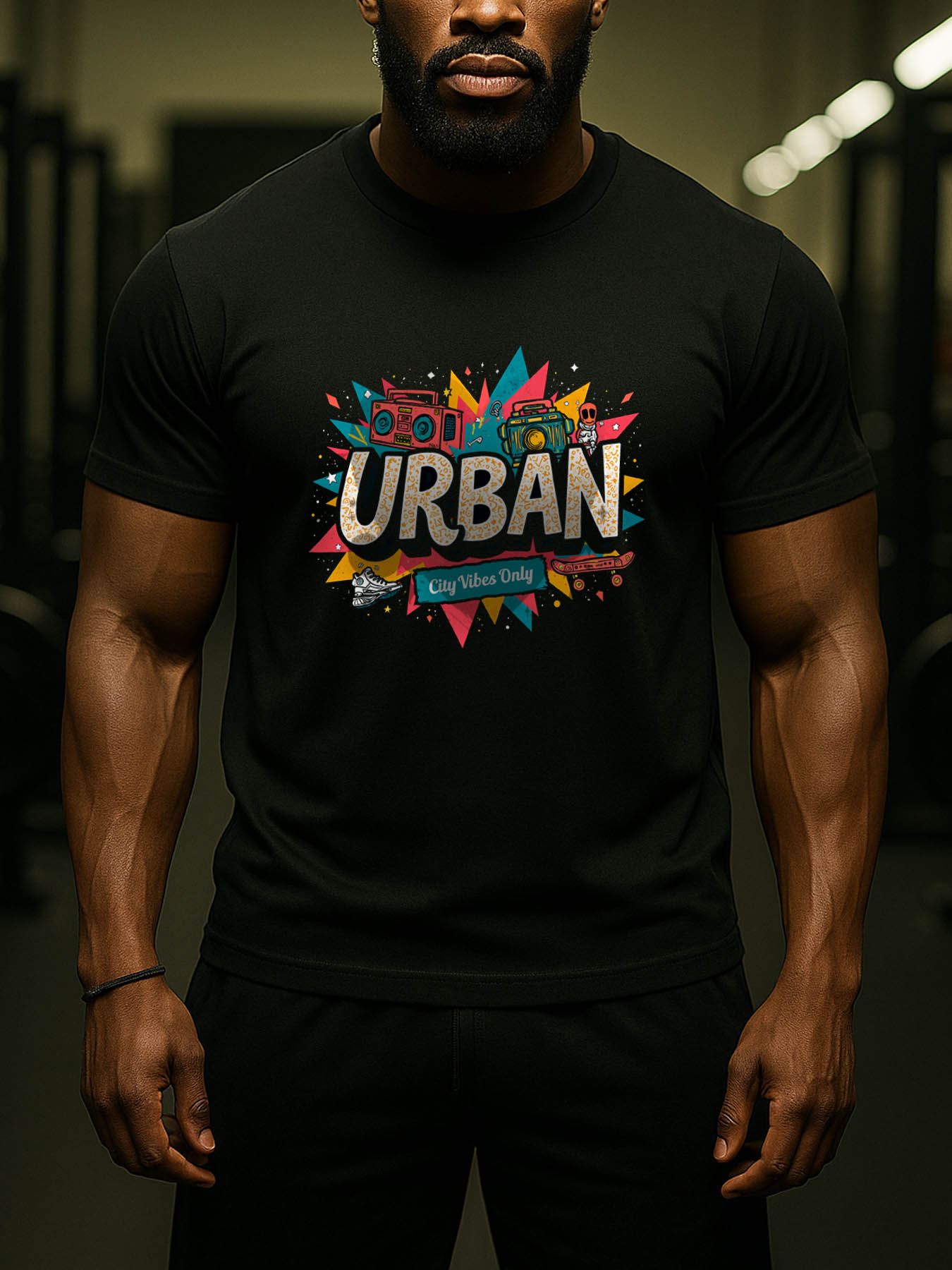 RTTMALL Caribbean Beach Island Printed Casual Cotton T-Shirts for Men