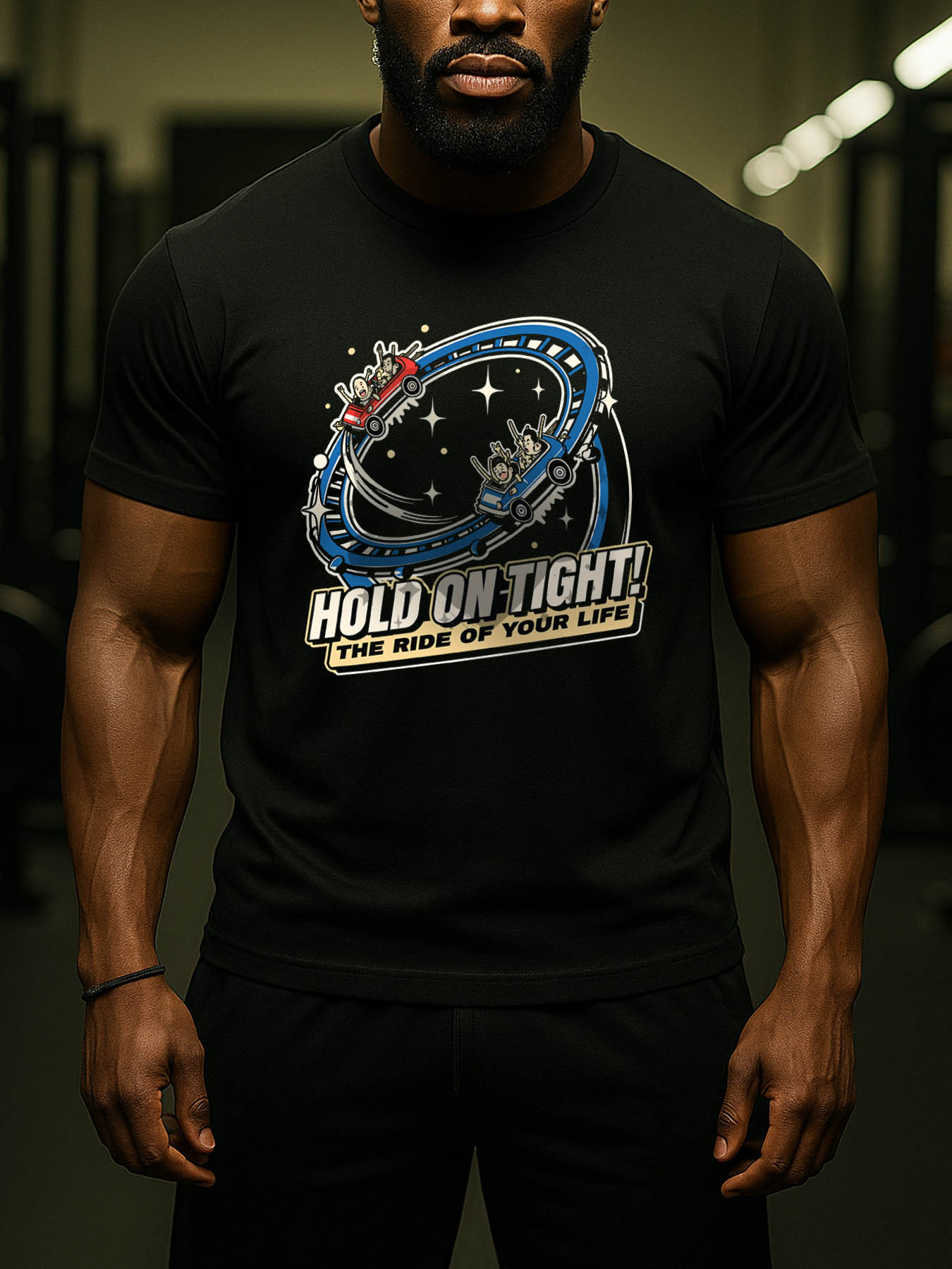 RTTMALL Caribbean Island Beach Printed Casual Cotton Men's T-Shirt for Summer Vacation