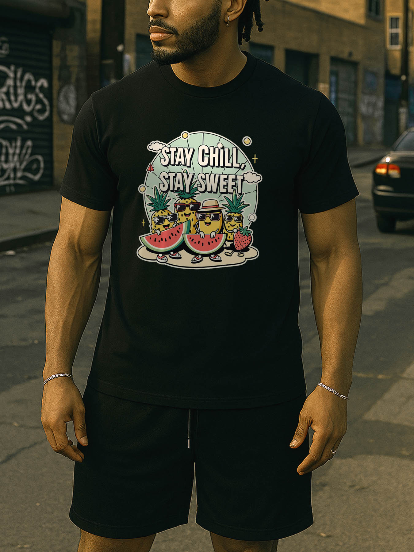 Men's RTTMALL Printed T-Shirt, 100% Cotton Soft Casual Beach Tee for Caribbean Island Summer Vacations