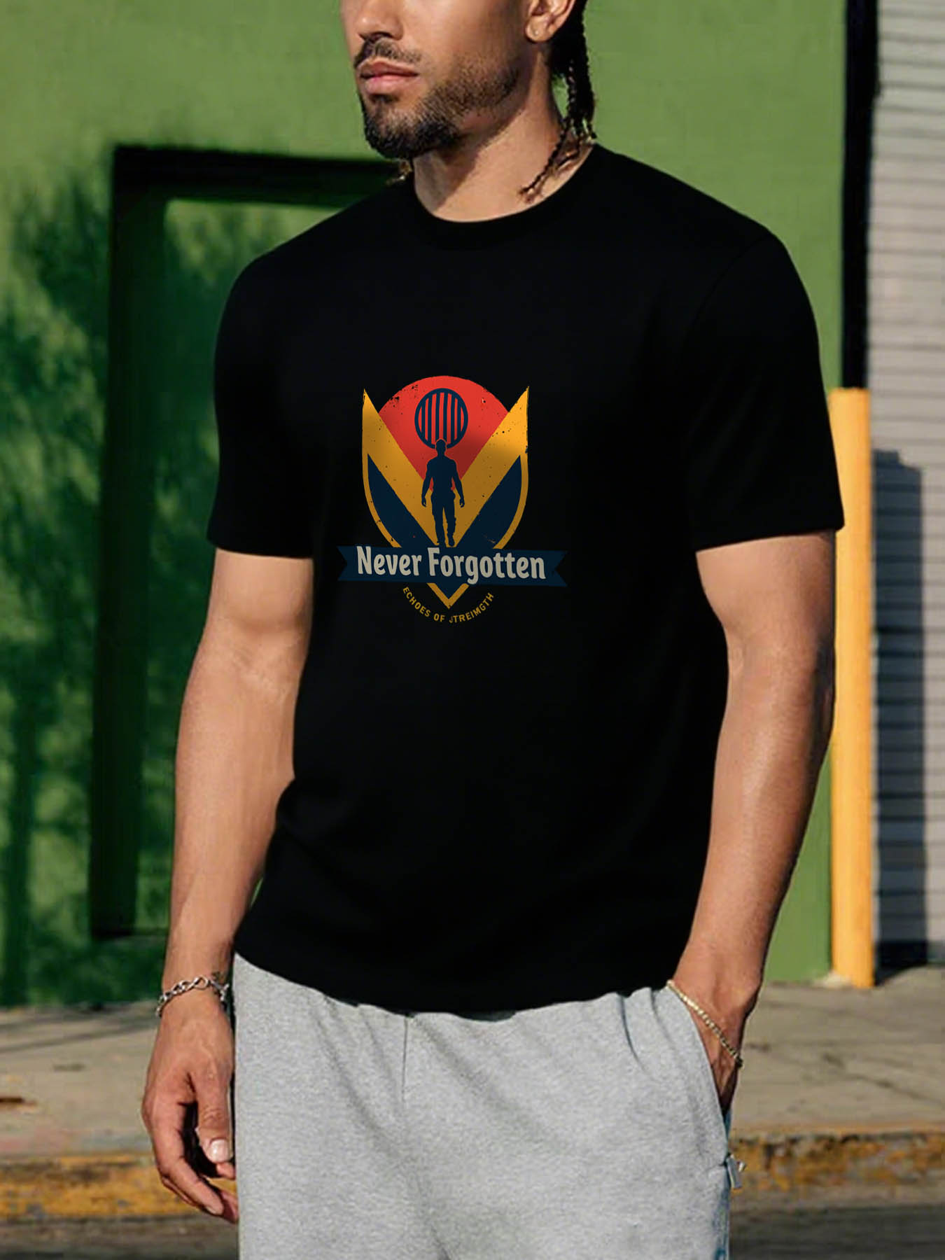 Men's 100% Cotton RTTMALL Printed T-Shirt, Caribbean Island Beach Summer Casual Graphic Tees