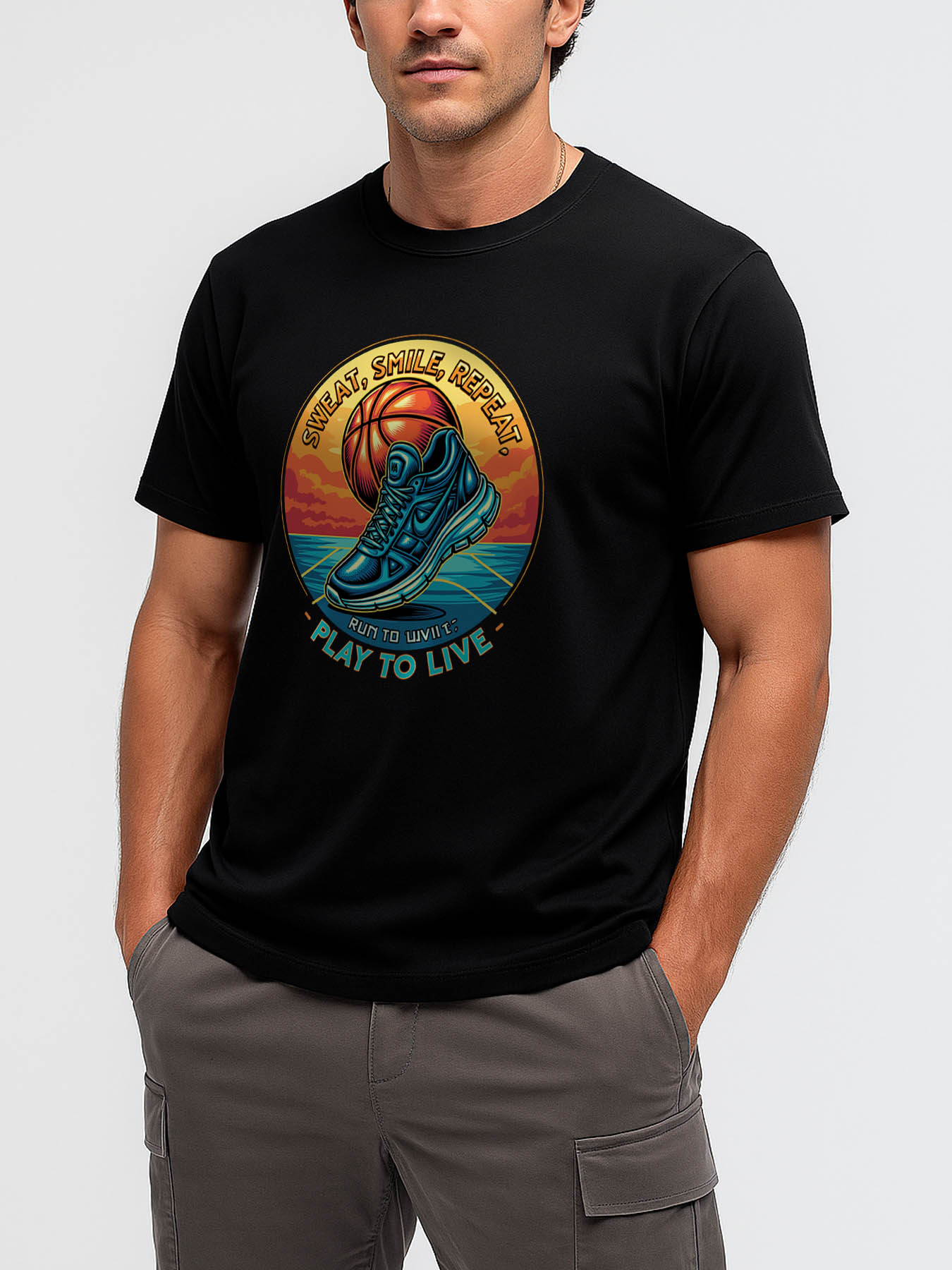 Men's 100% Cotton RTTMALL Printed T-Shirt, Casual Breathable Crewneck Beach Tees for Caribbean & Central American Summer Trips