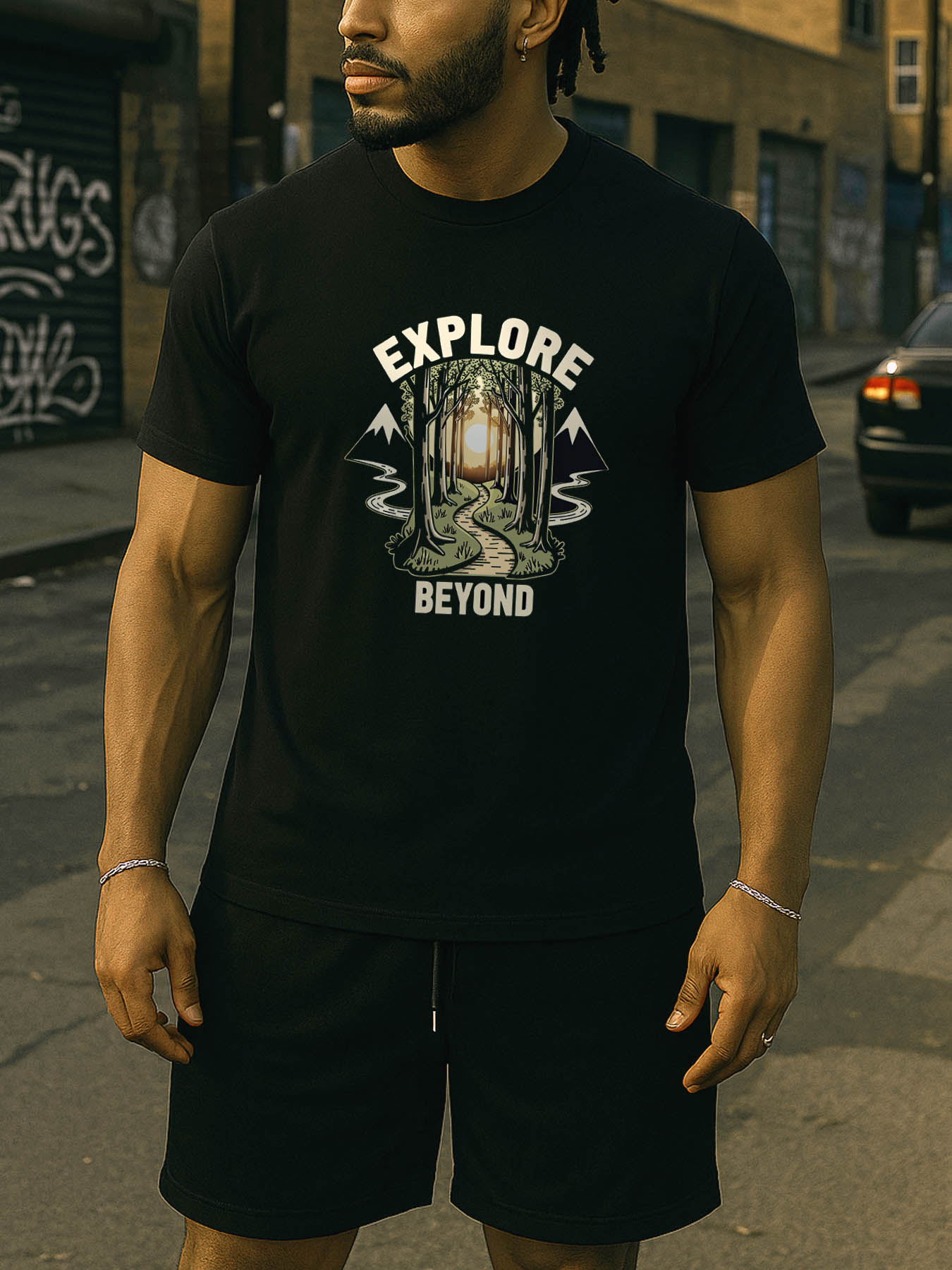 RTTMALL Caribbean Island Beach Casual Printed Cotton T-Shirts for Men, Machine Washable Summer Casual Wear