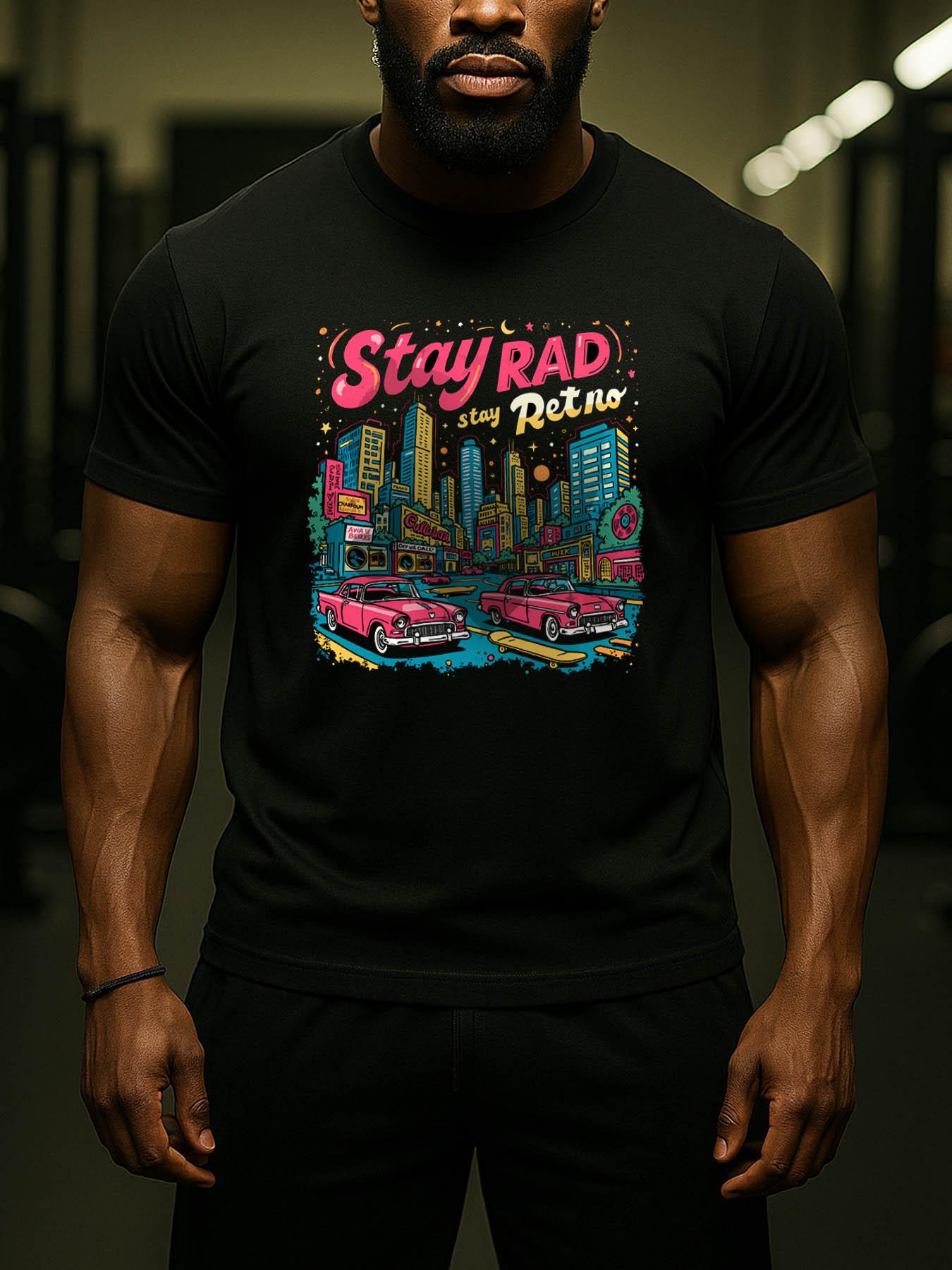 RTTMALL Caribbean Island Beach Printed Casual Cotton T-Shirts for Men, Summer Vacation Wear