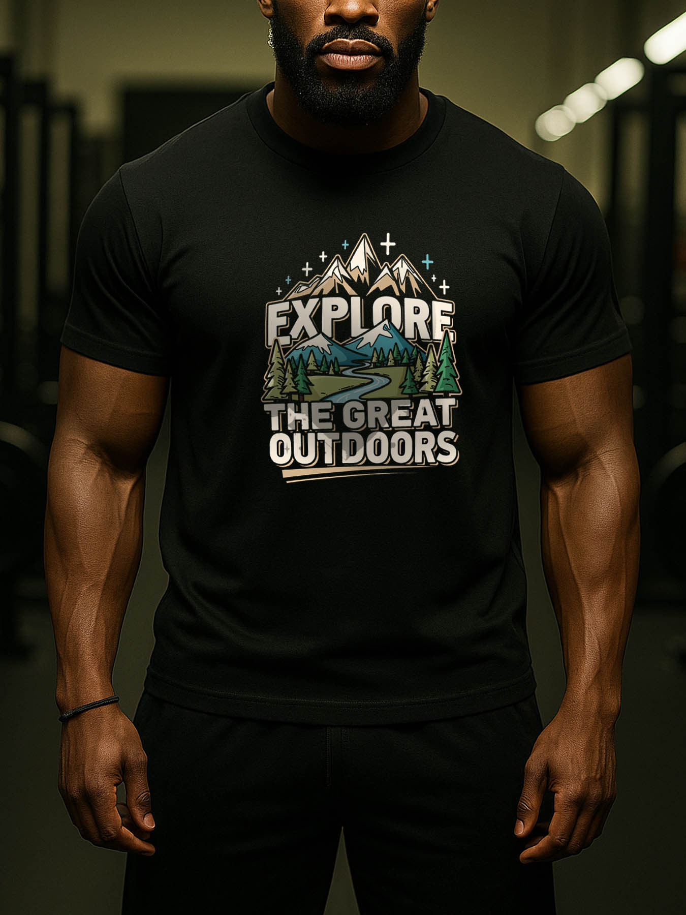 RTTMALL Caribbean Beach Summer Casual Printed Cotton T-Shirts for Men, Breathable Soft Comfortable Machine Washable Everyday Wear Vacation Tees