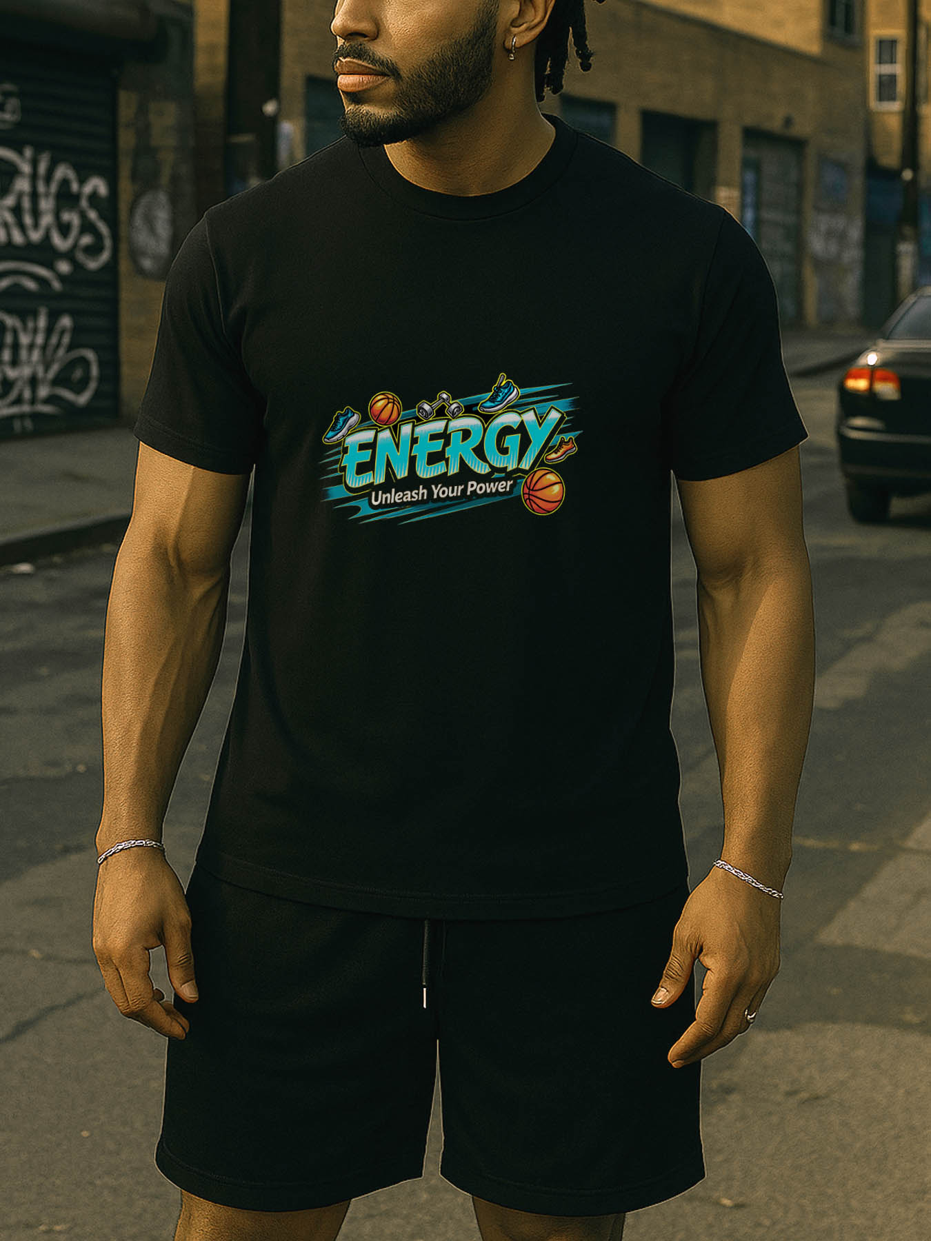 RTTMALL Caribbean Island Beach Printed Casual Cotton T-Shirts for Men, Breathable Machine Washable Summer Tees for Vacation