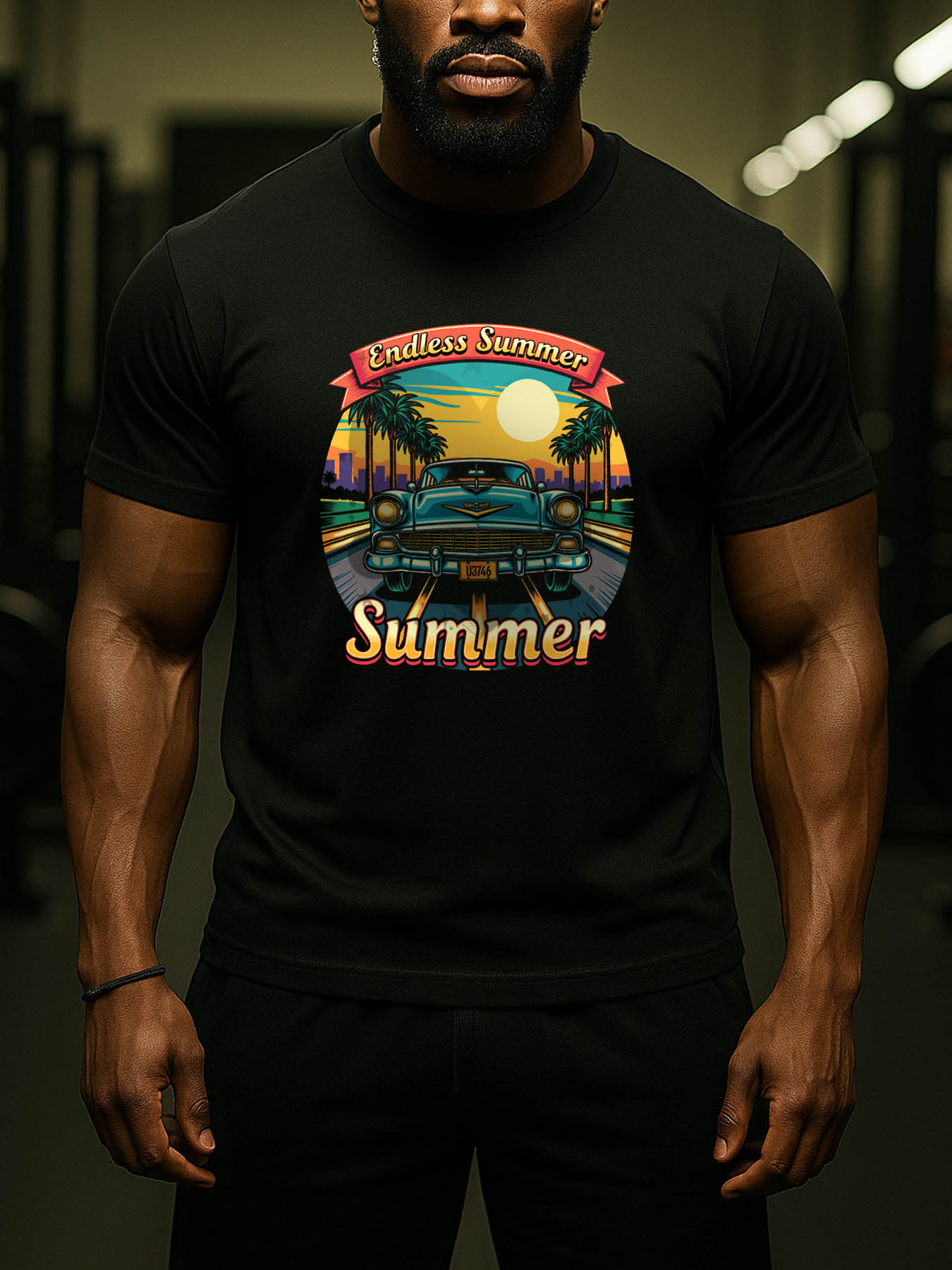 RTTMALL Caribbean Island Vacation Casual Printed Cotton T-Shirts for Men Beach Summer Graphic Tees