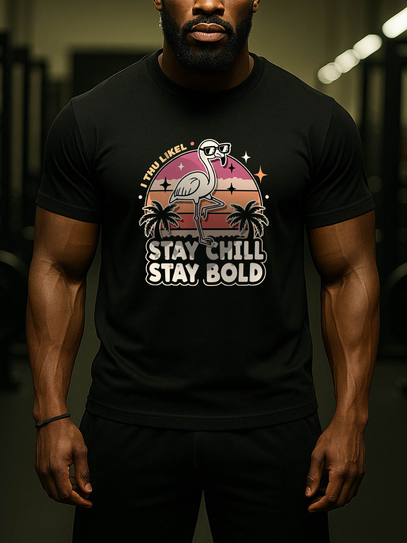 RTTMALL Caribbean Island Beach Printed Casual Cotton T-Shirts for Men