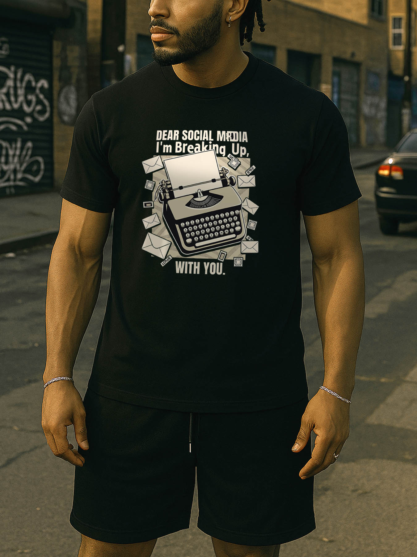 RTTMALL Caribbean Island Beach Printed Cotton Casual T-Shirts for Men