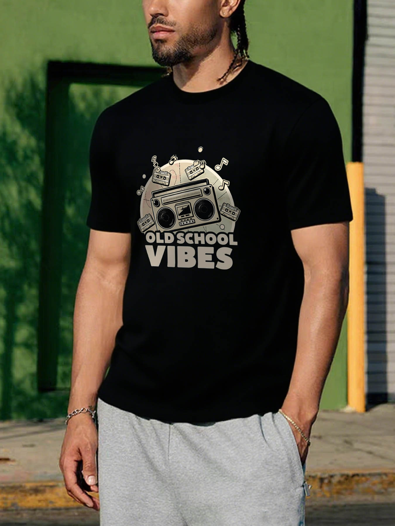 RTTMALL Caribbean Island Beach Casual Printed Cotton T-Shirts for Summer Vacation Wear