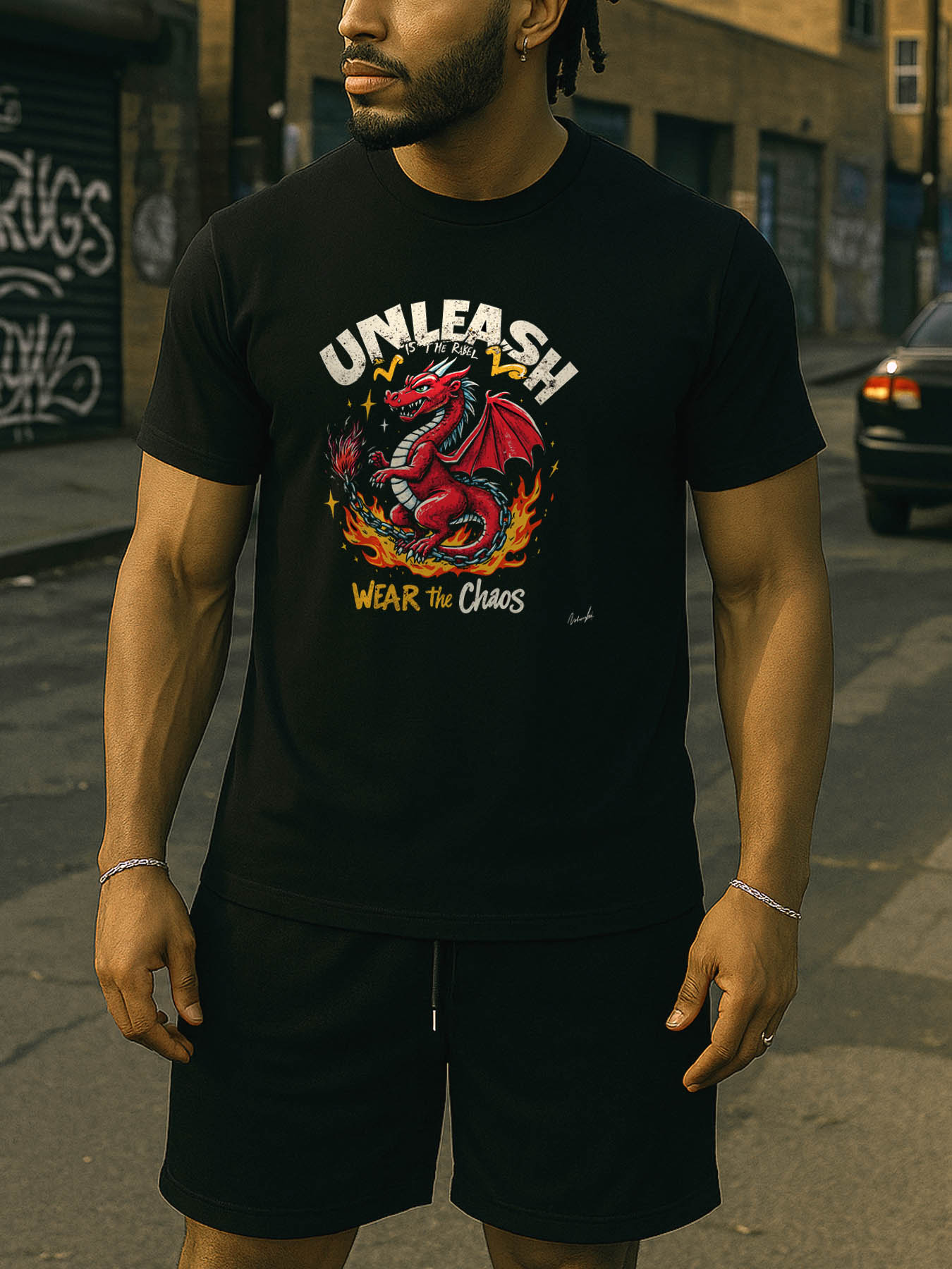 RTTMALL Caribbean Island Beach Mens Graphic Printed Cotton T-Shirt with Bold Summer Casual Statement Design