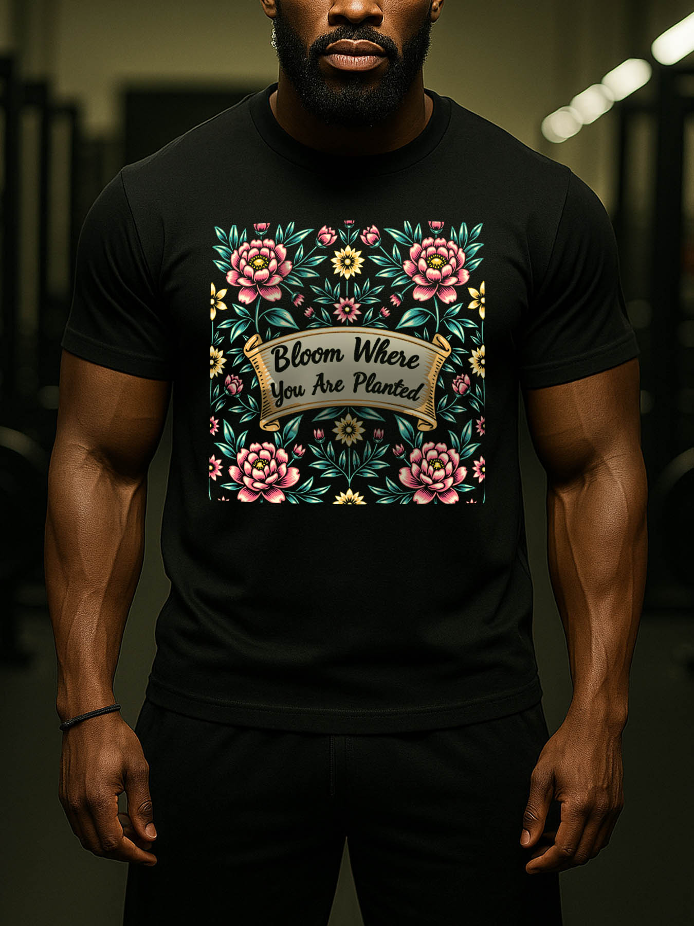 Men's RTTMALL Printed Cotton T-Shirts, Vintage Floral Beach Caribbean Island Casual Comfortable Breathable Tees for Golf Outdoor Daily Wear