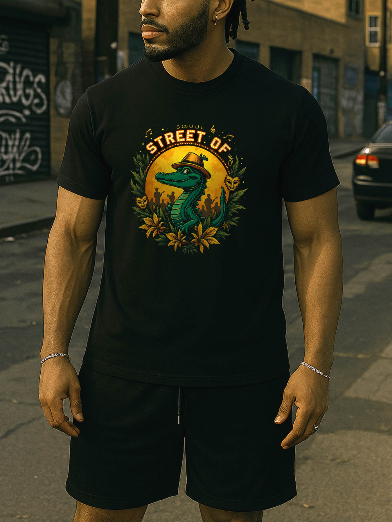 Men's 100% Cotton RTTMALL Printed T-Shirt, Caribbean Beach Island Summer Casual Tee