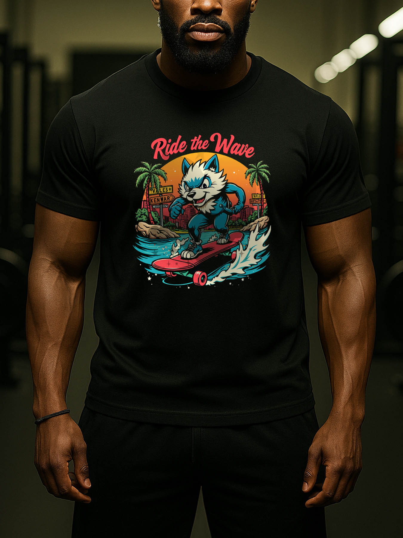 Men's RTTMALL Printed Cotton T-Shirts, Vintage Street Style Casual Beach Tees for Caribbean Island Summer Vibes