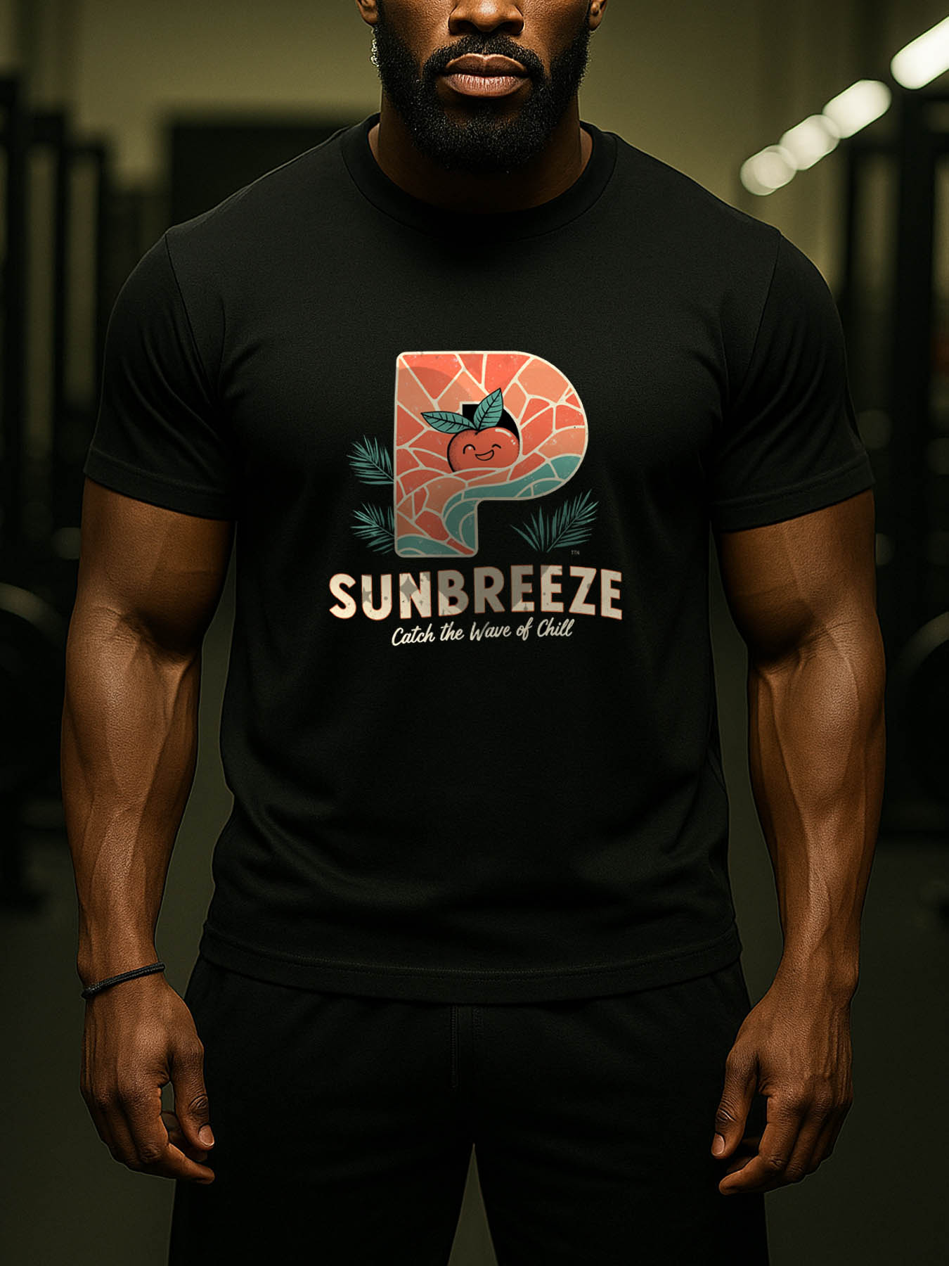 RTTMALL Caribbean Island Beach Printed Men's 100% Cotton Casual Summer T-Shirt