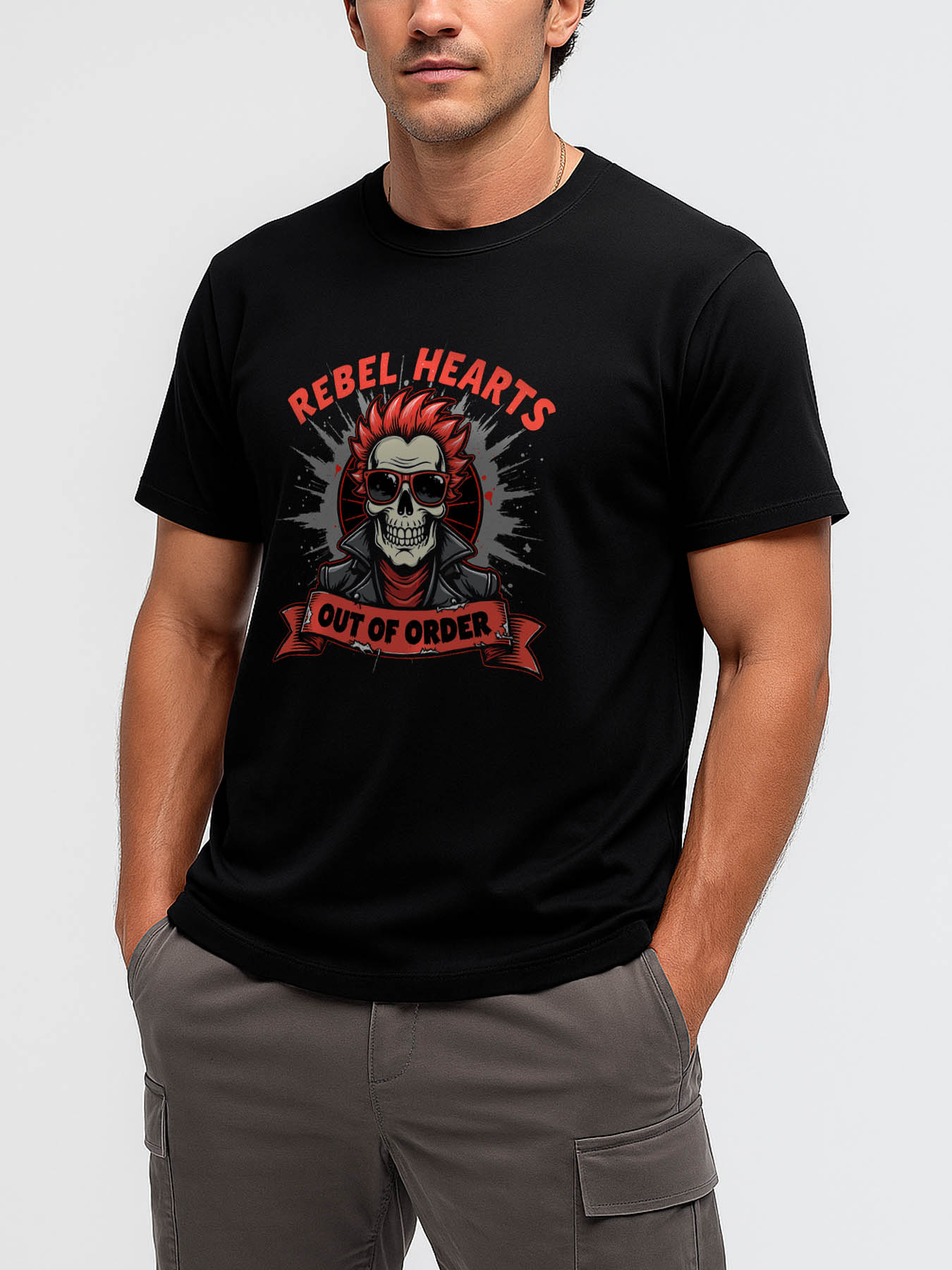 RTTMALL Caribbean Island Beach Printed Casual Cotton Men's T-Shirt for Summer Vacation