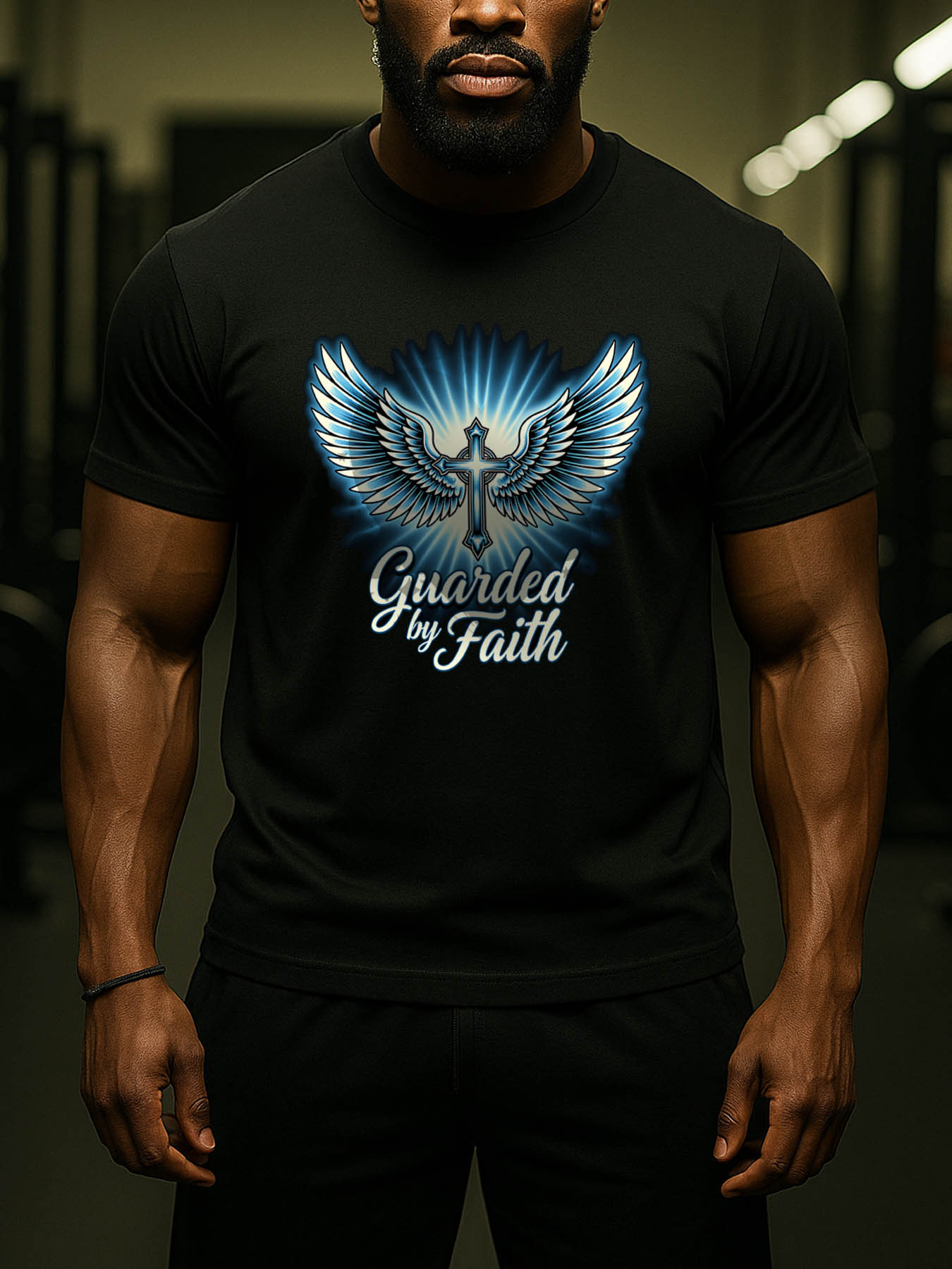 RTTMALL Caribbean Island Beach Printed Graphic Tees for Men, Soft Cotton Casual Summer Beach Tops with Angel Wing Cross Print