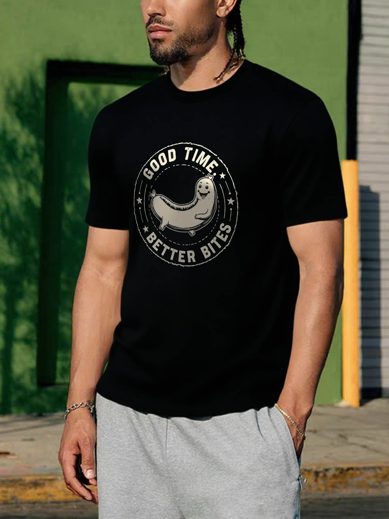 Men's Casual RTTMALL Printed Cotton T-Shirt, Breathable Machine Washable Tee for Beach Island Caribbean Summer Wear