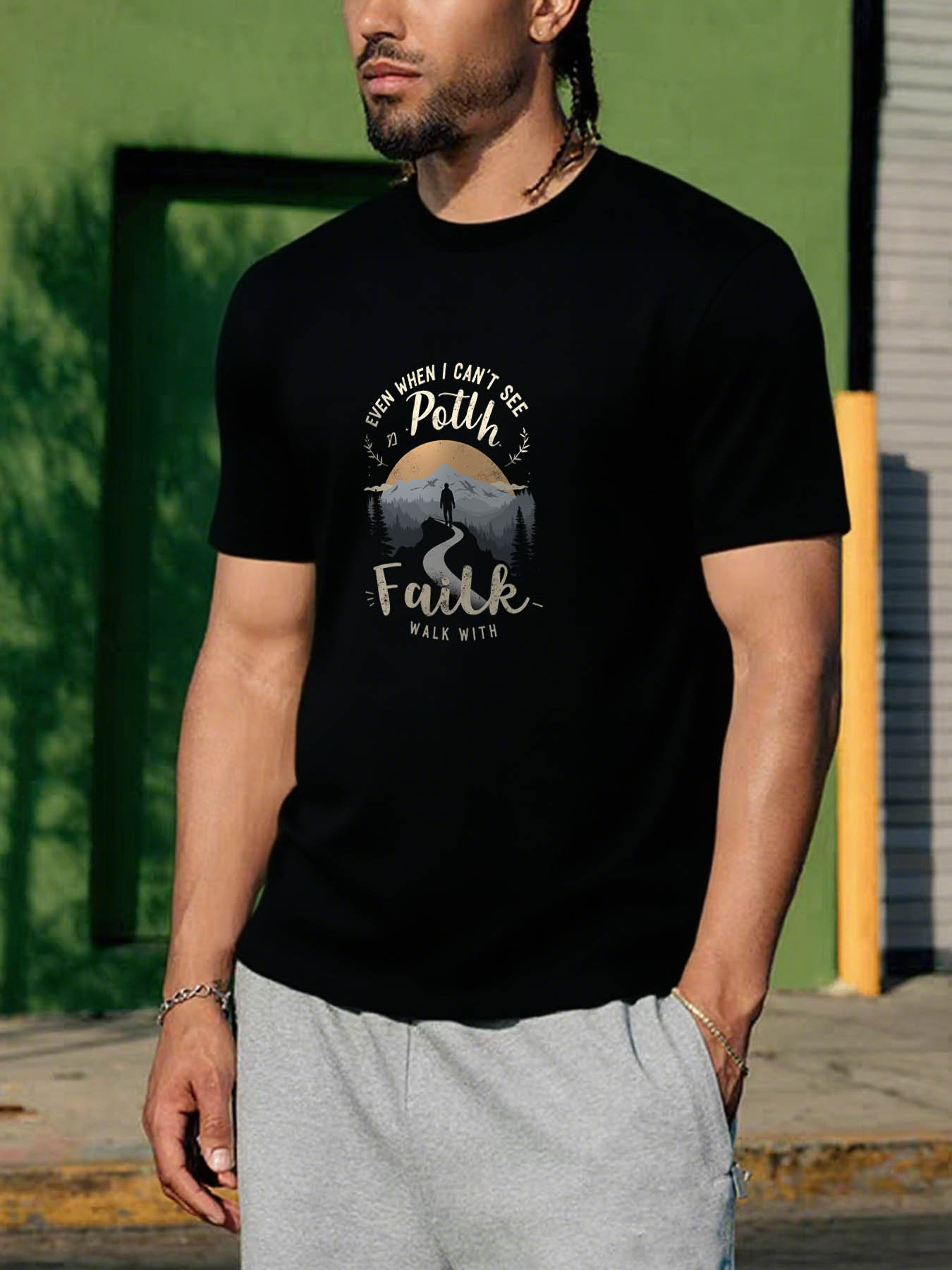 Men's 100% Cotton RTTMALL Printed T-Shirts, Soft Comfortable Breathable Casual Tees with Caribbean Island Beach Palm Tree Designs, Machine Washable Durable Streetwear for Summer Travel Daily Wear