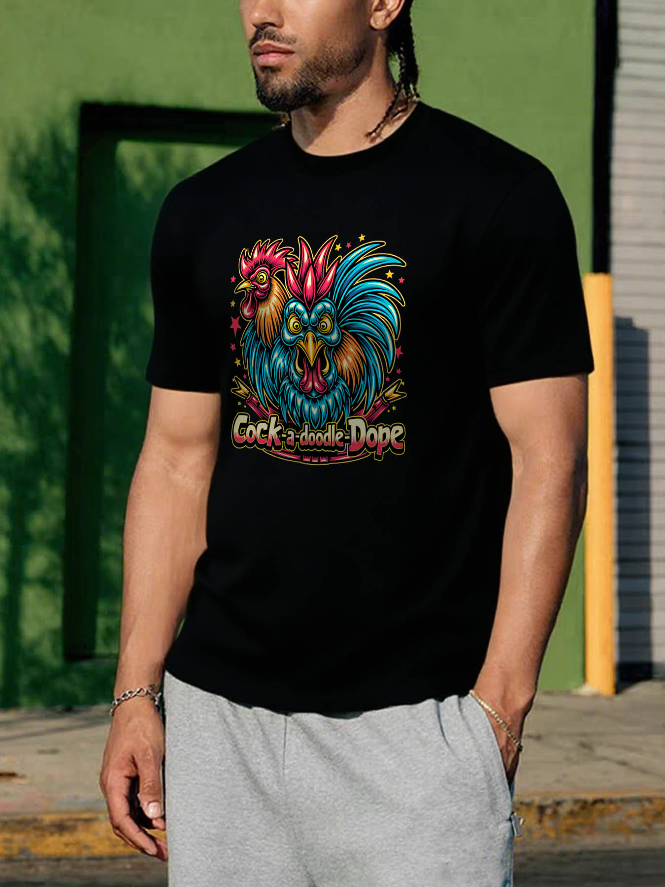 RTTMALL Caribbean Island Beach Casual Printed Cotton T-Shirts for Men, Soft Comfortable Fit Machine Washable Summer Streetwear Graphic Tees