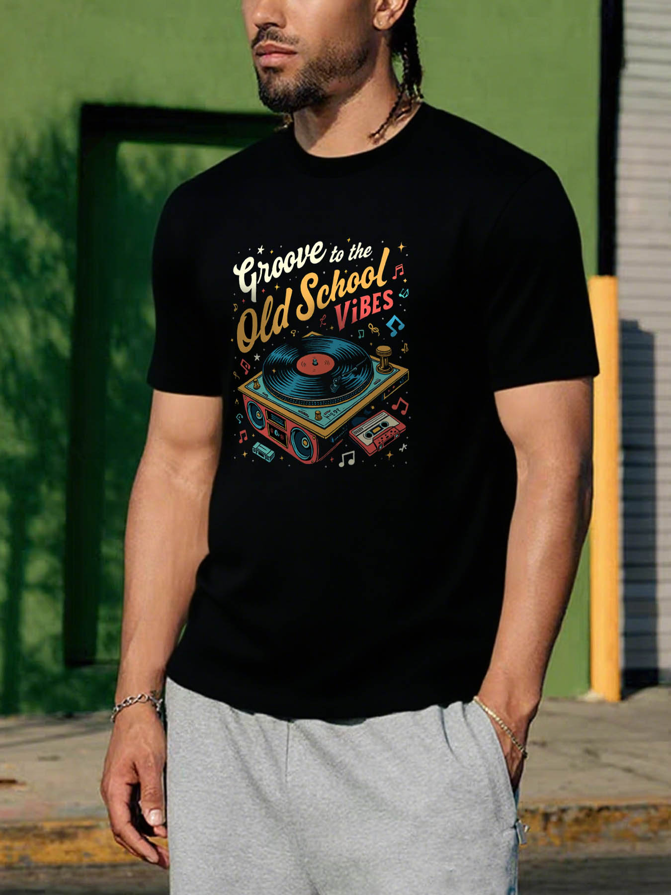 RTTMALL Caribbean Island Beach Casual Printed 100% Cotton Men's T-Shirt