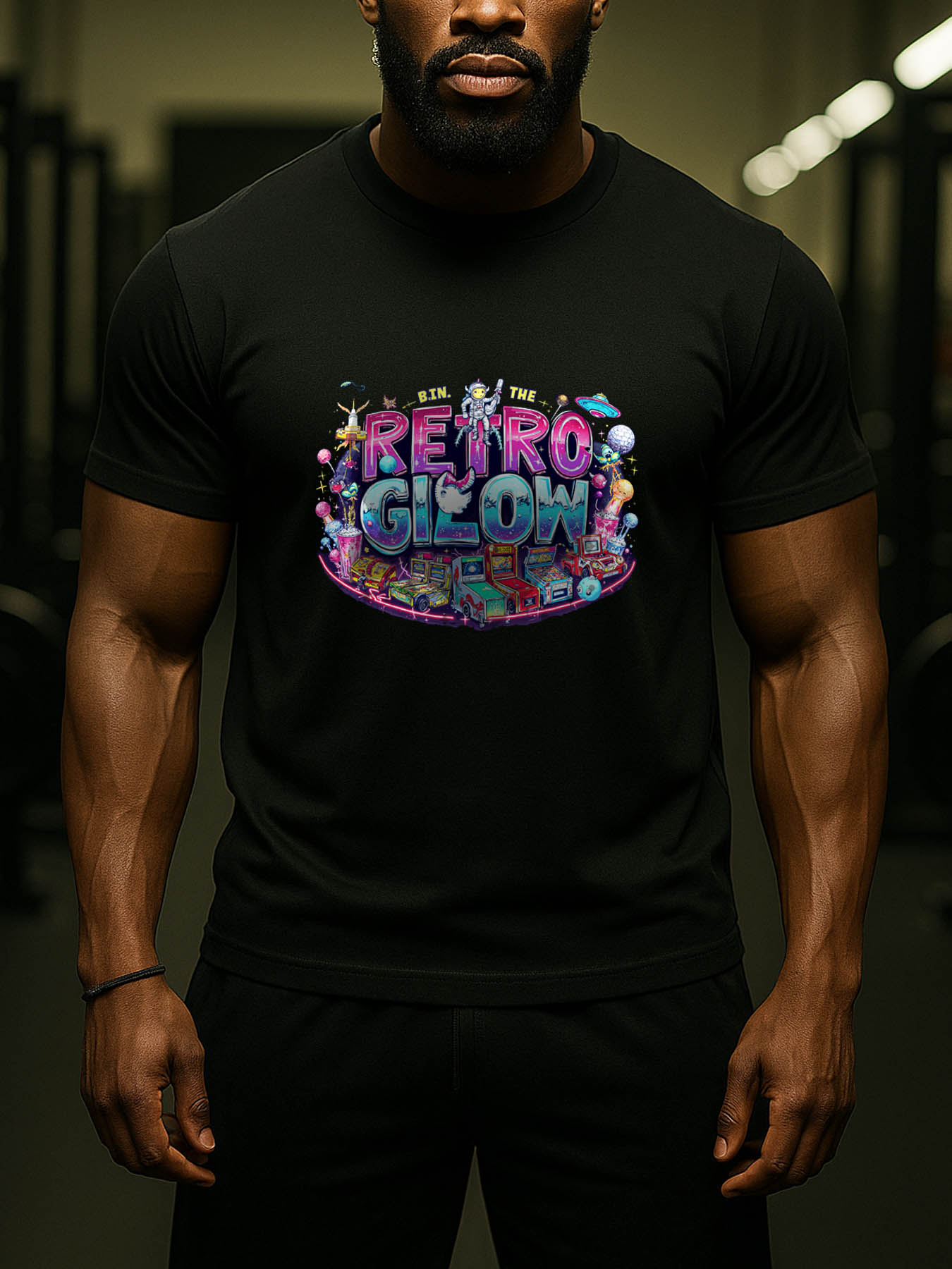 Men's RTTMALL Printed Cotton T-Shirt, Caribbean Beach Island Casual Summer Tee with Black Cruise Theme Graphic, Teal & White Text, Machine Washable All-Season Comfort