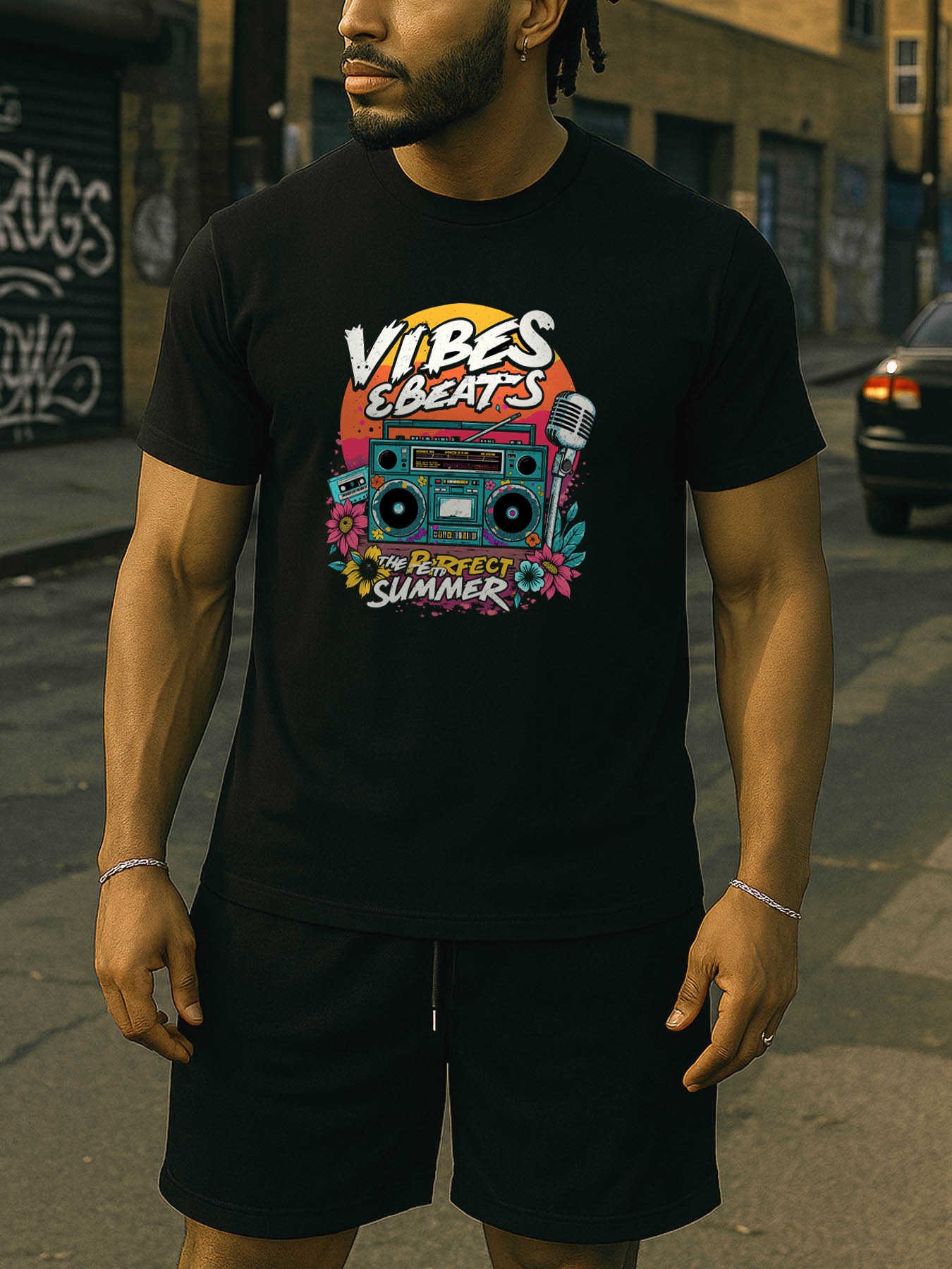 Men's 100% Cotton Casual Printed T-Shirt, RTTMALL Caribbean Vacation Beach Summer Tee