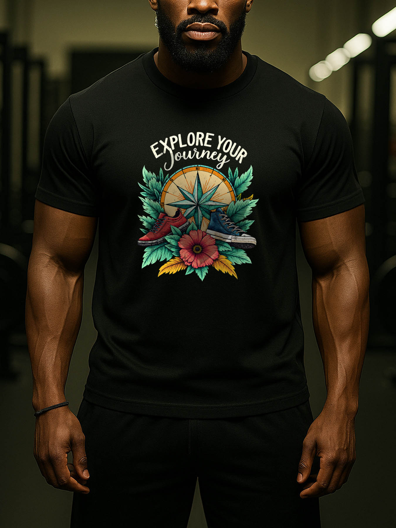 Men's Caribbean RTTMALL Printed T-Shirts, 100% Cotton Casual Summer Beach Tee for Island Getaway