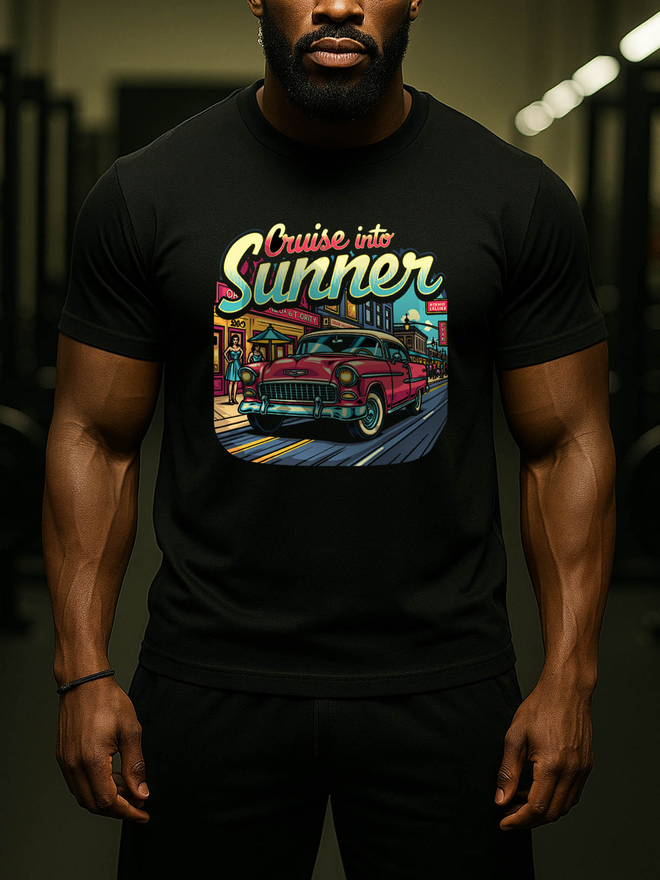 RTTMALL Caribbean Island Beach Casual Summer Printed Cotton Graphic Tee for Men