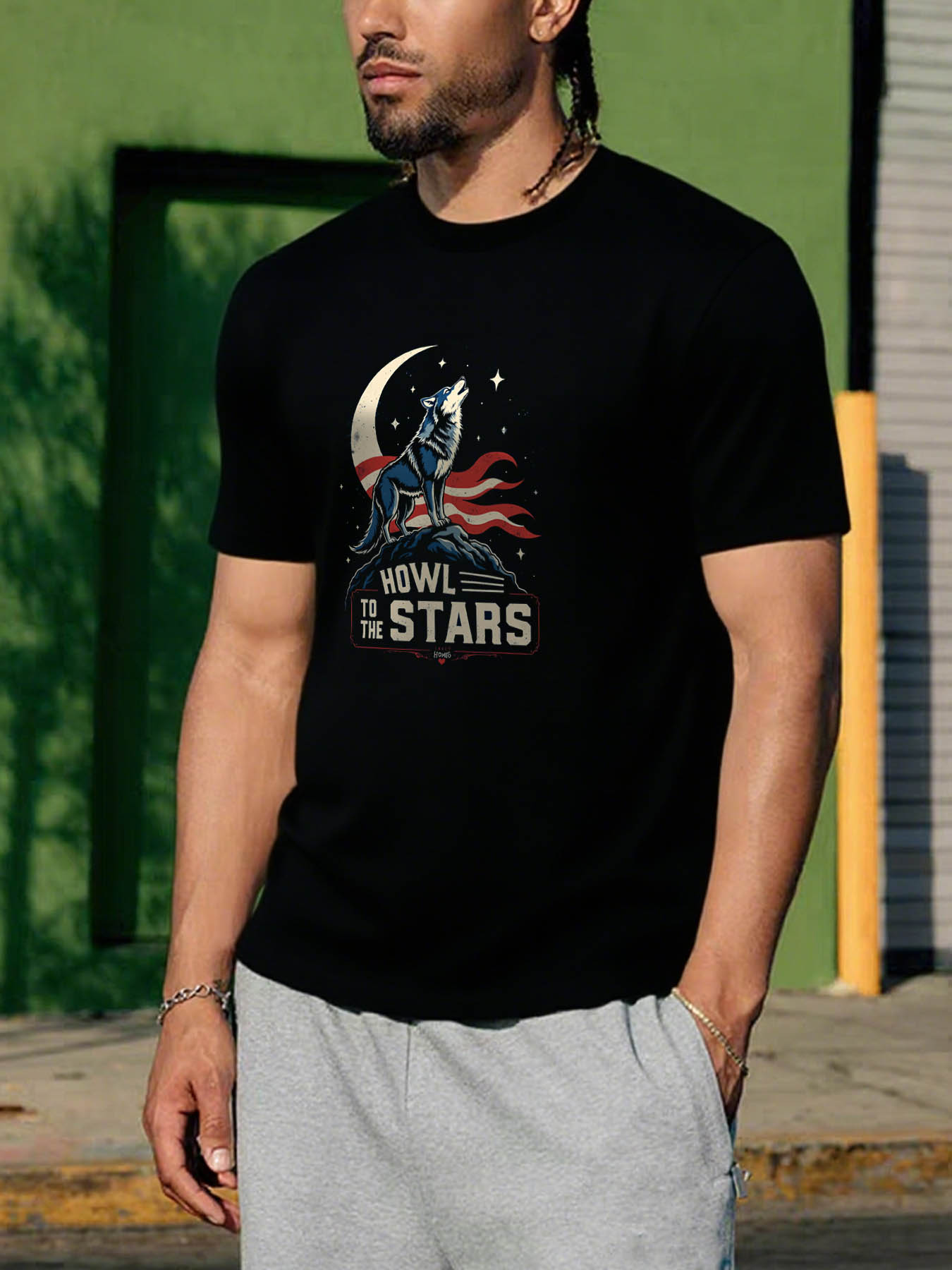 RTTMALL Caribbean Island Beach Printed Cotton Men's Casual T-Shirt for Summer Vacation