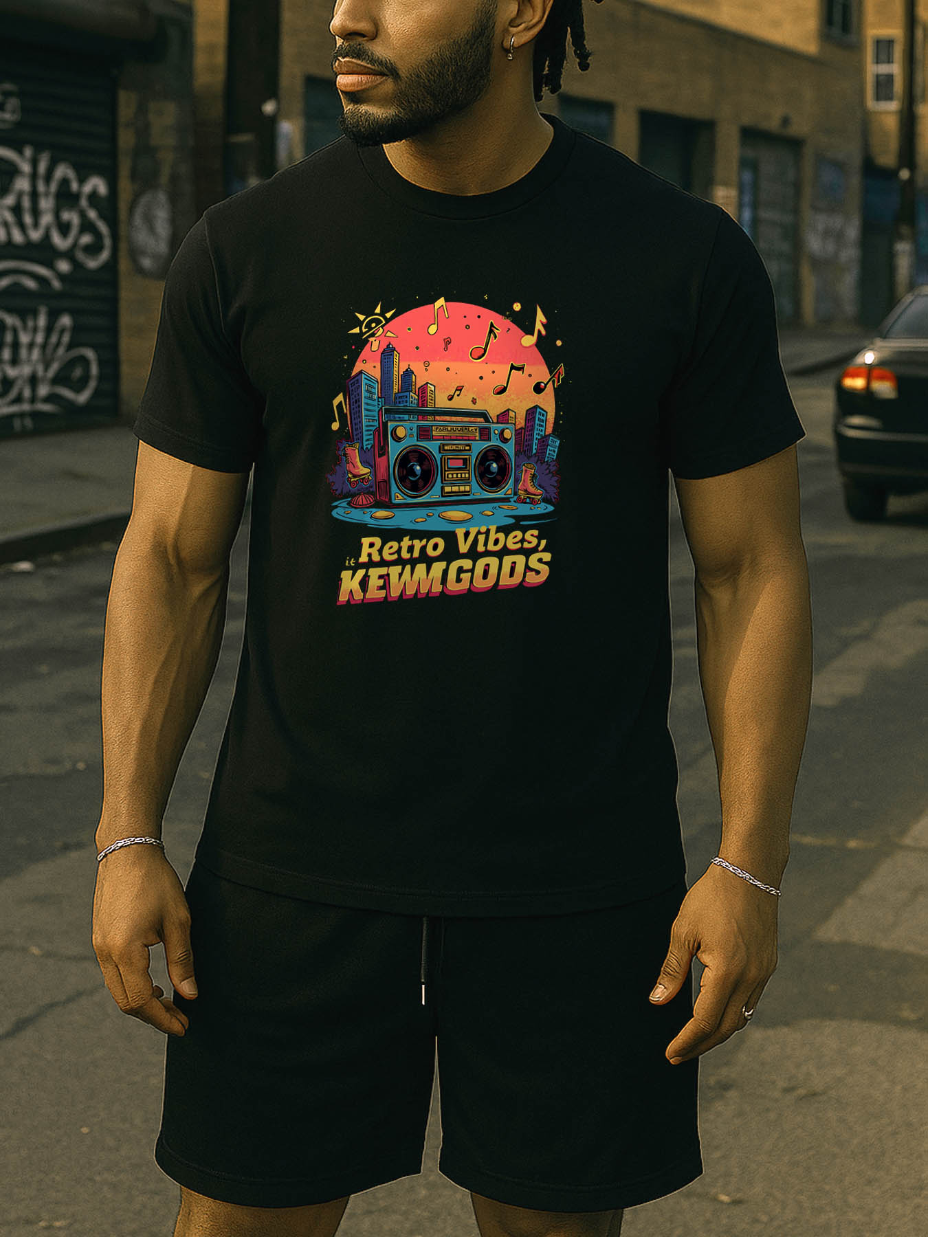 RTTMALL Caribbean Island Beach Printed Casual Summer Cotton T-Shirt for Men