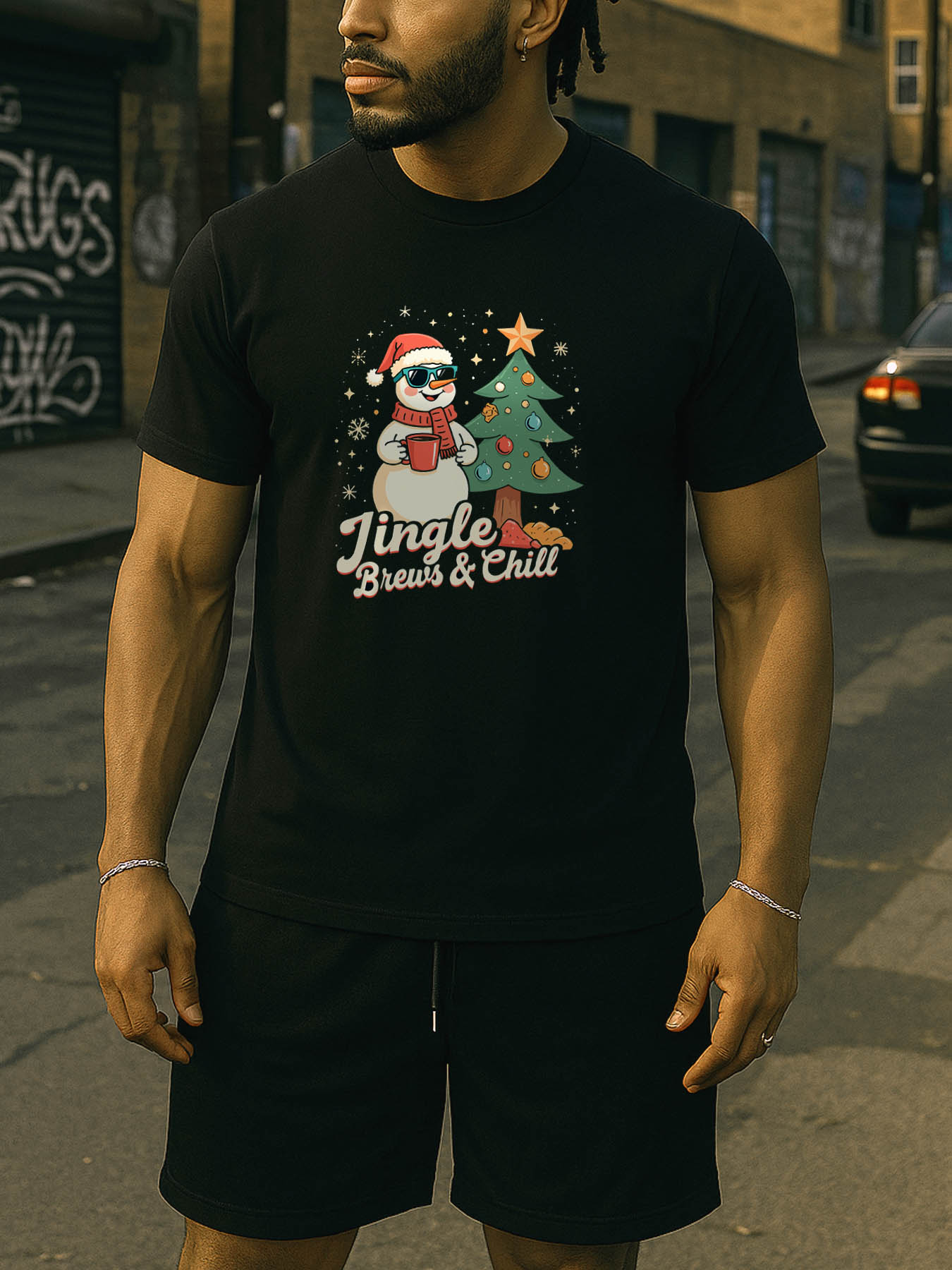 RTTMALL Caribbean Island Beach Print Casual Summer Cotton T-Shirts for Men