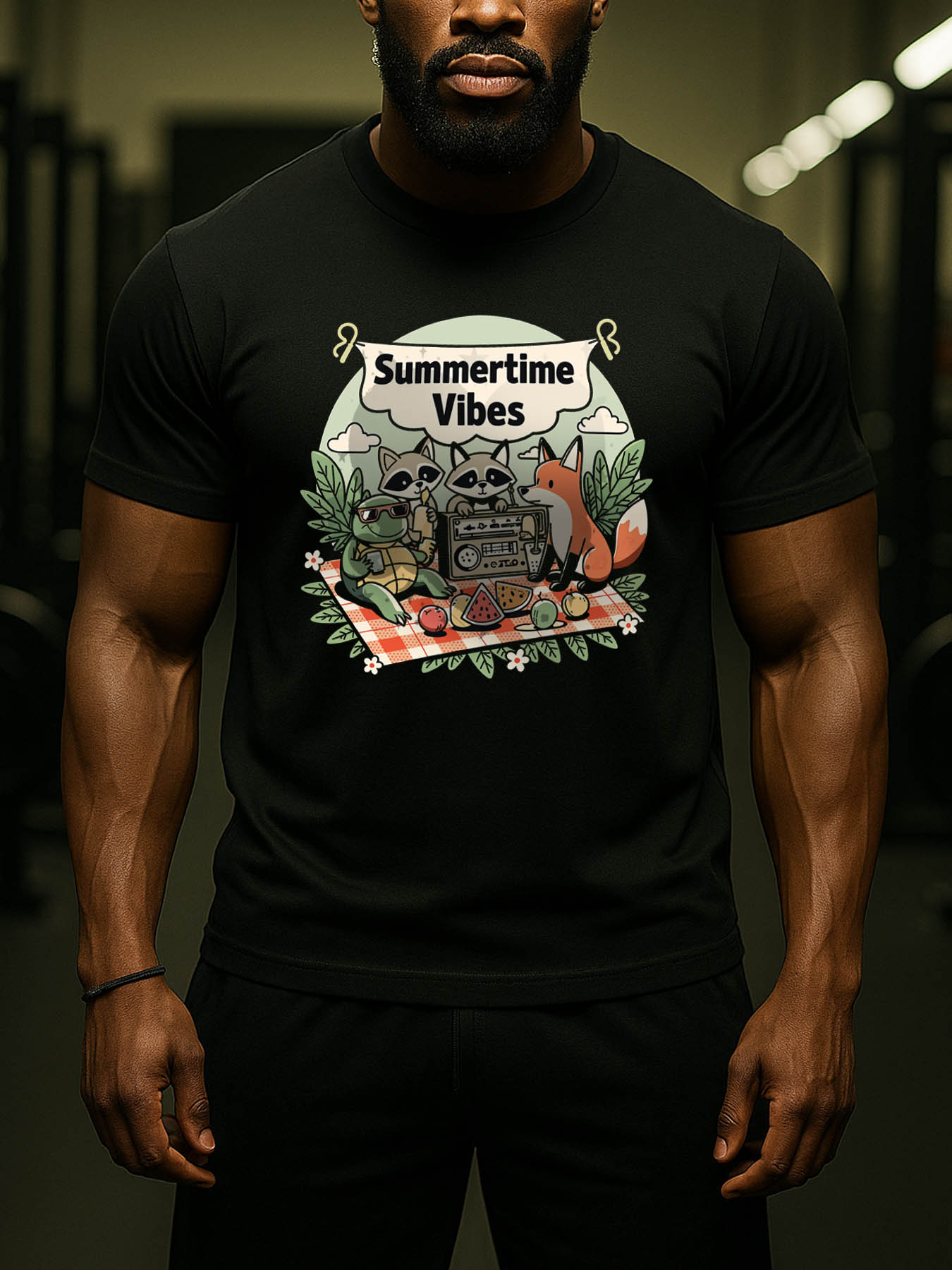 Men's RTTMALL Cotton T-Shirts, Soft Breathable Beach Print Tees for Caribbean Island Outdoor Family Activities Machine Washable