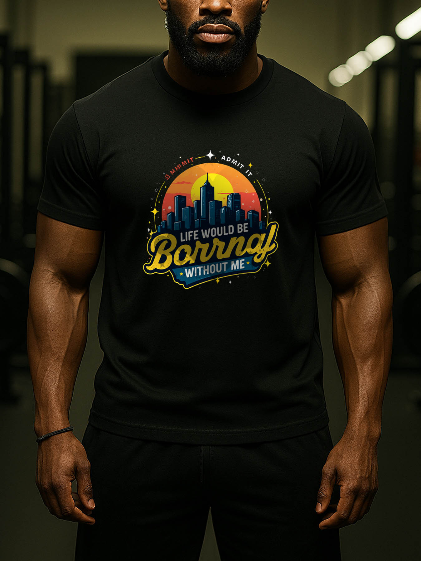 Men's 100% Cotton RTTMALL Printed T-Shirt, Caribbean Beach Island Summer Casual Tee