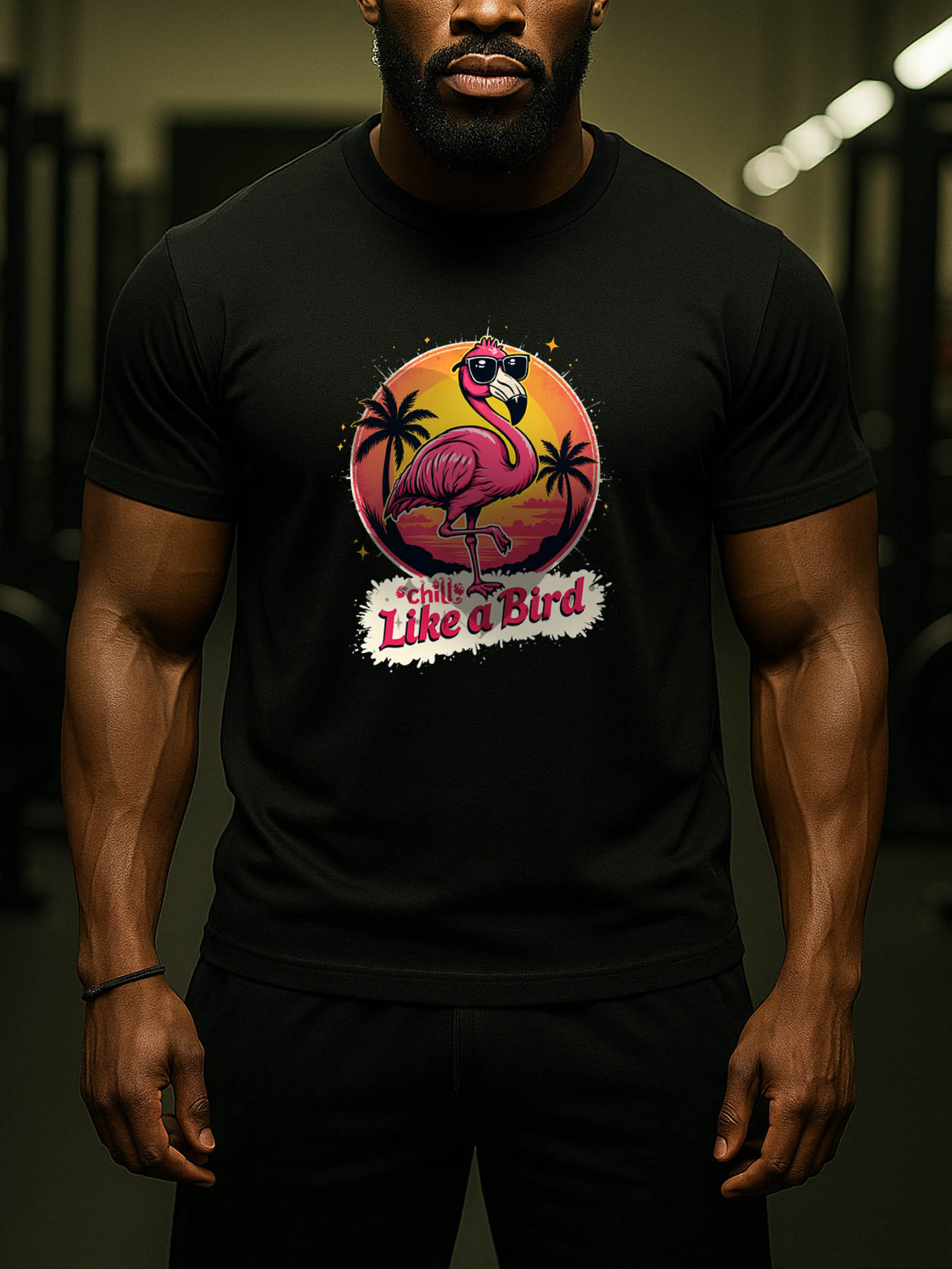 RTTMALL Caribbean Island Beach Print Men's 100% Cotton Casual Summer T-Shirt