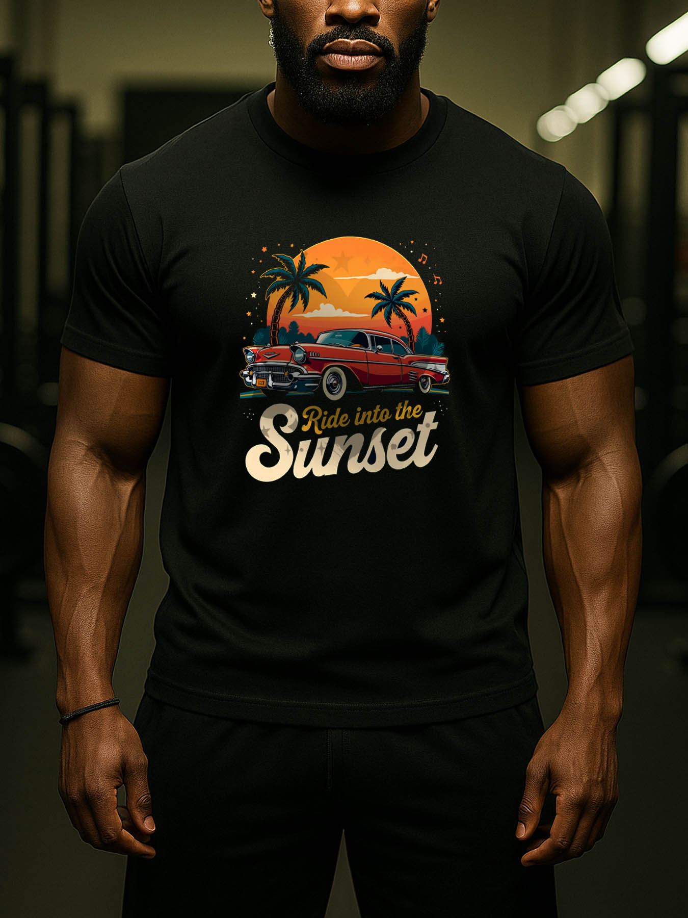 RTTMALL Caribbean Island Beach Casual Printed Cotton T-Shirts for Summer Vacation Wear