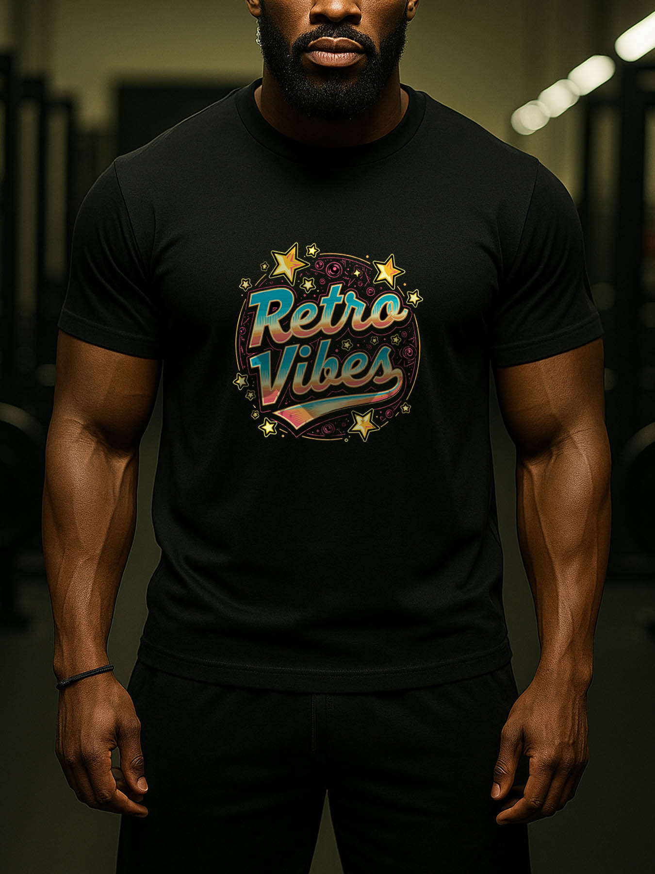 RTTMALL Caribbean Island Beach Casual Printed Men's Cotton Crewneck T-Shirt