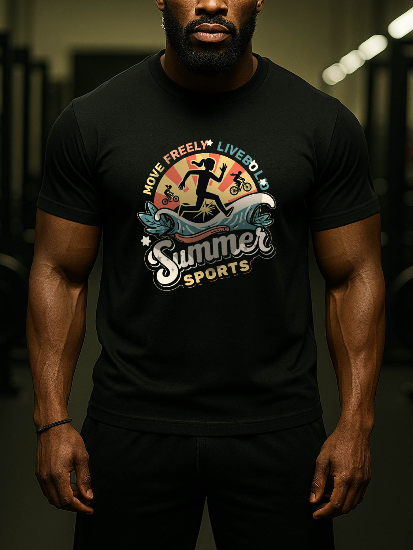 RTTMALL Men's Cotton Printed T-Shirt for Caribbean Beach & Island Summer Casual Wear