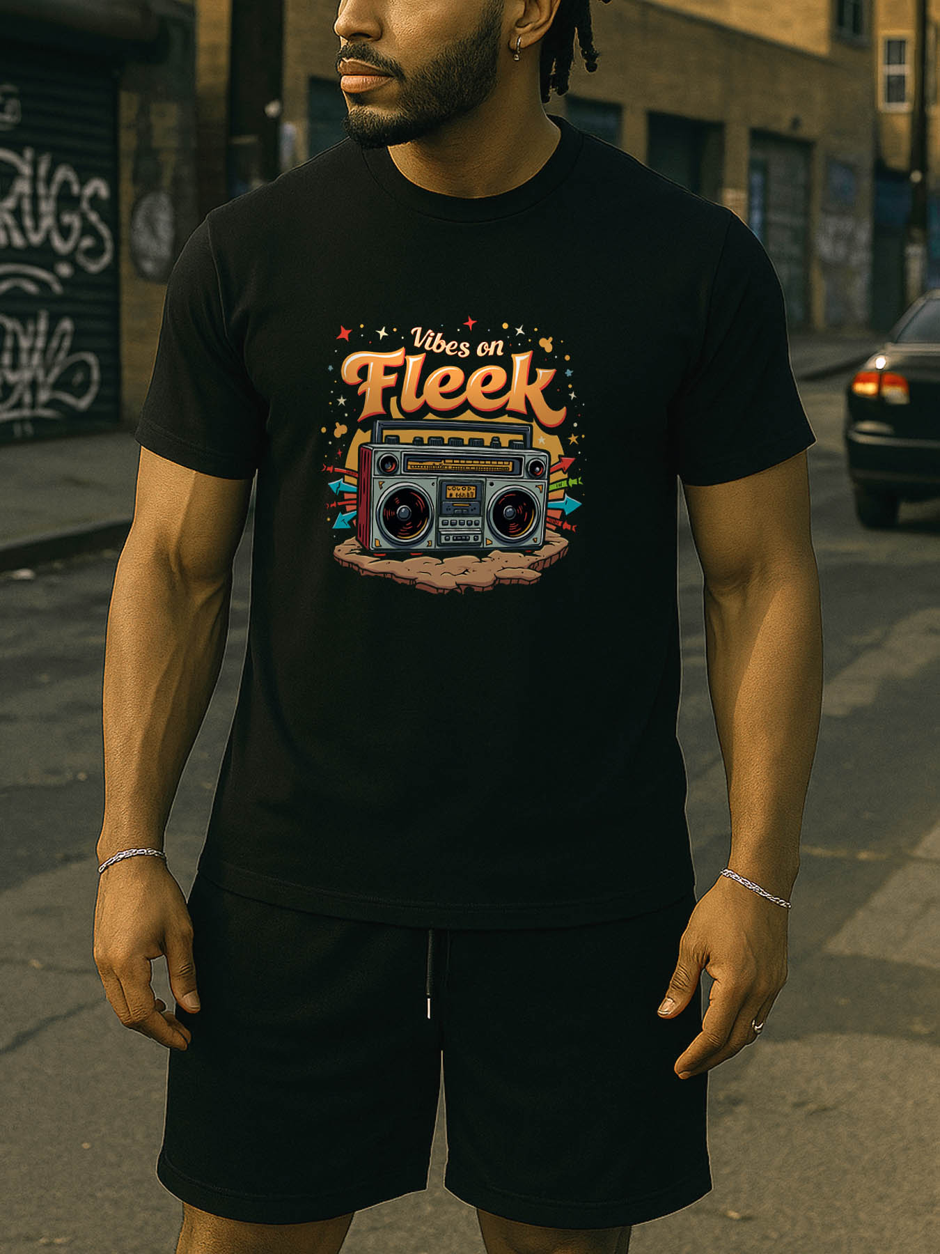 Men's 100% Cotton Printed T-shirts RTTMALL Caribbean Beach Summer Casual Comfortable Machine Washable Tees