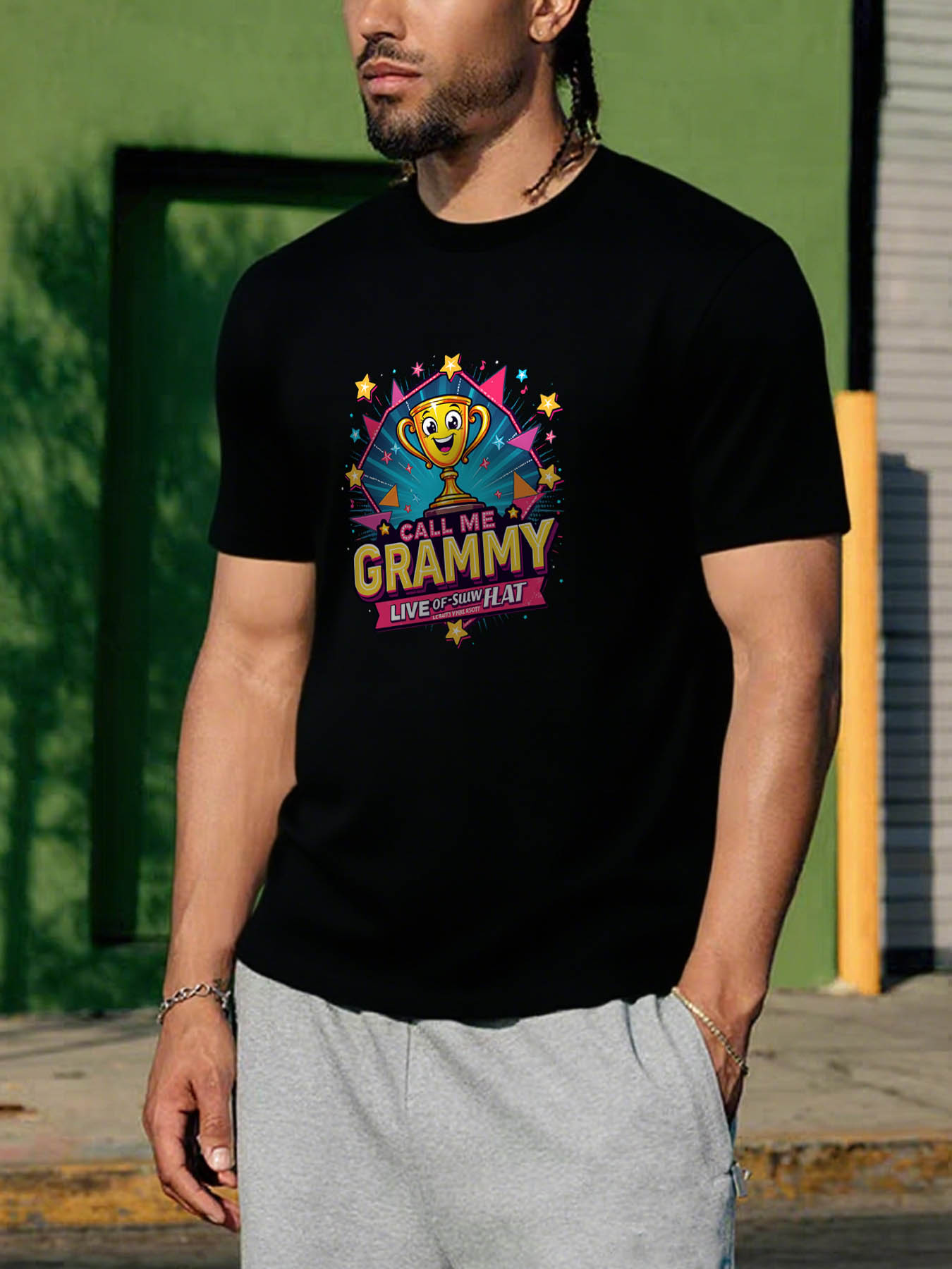 RTTMALL Caribbean Island Beach Casual Cotton Printed T-Shirts for Men