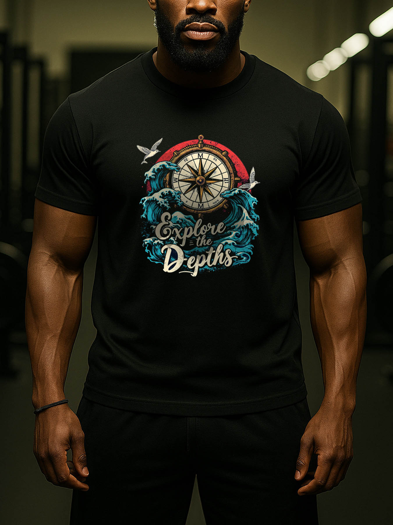 RTTMALL Caribbean Island Vacation Casual Graphic Printed Cotton Men's Summer Beach T-Shirts