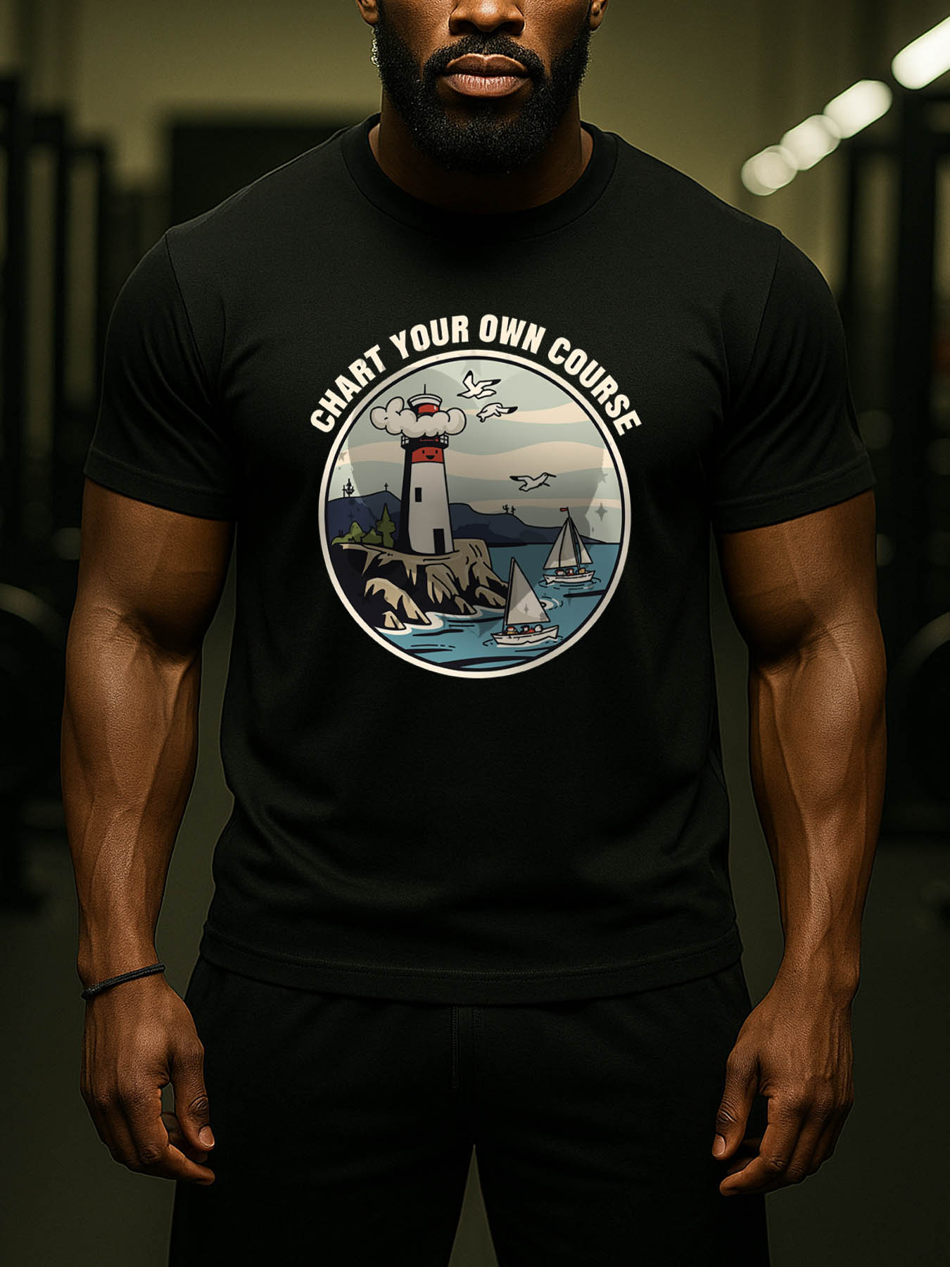 RTTMALL Caribbean Island Beach Printed Cotton Casual Summer T-Shirts for Men